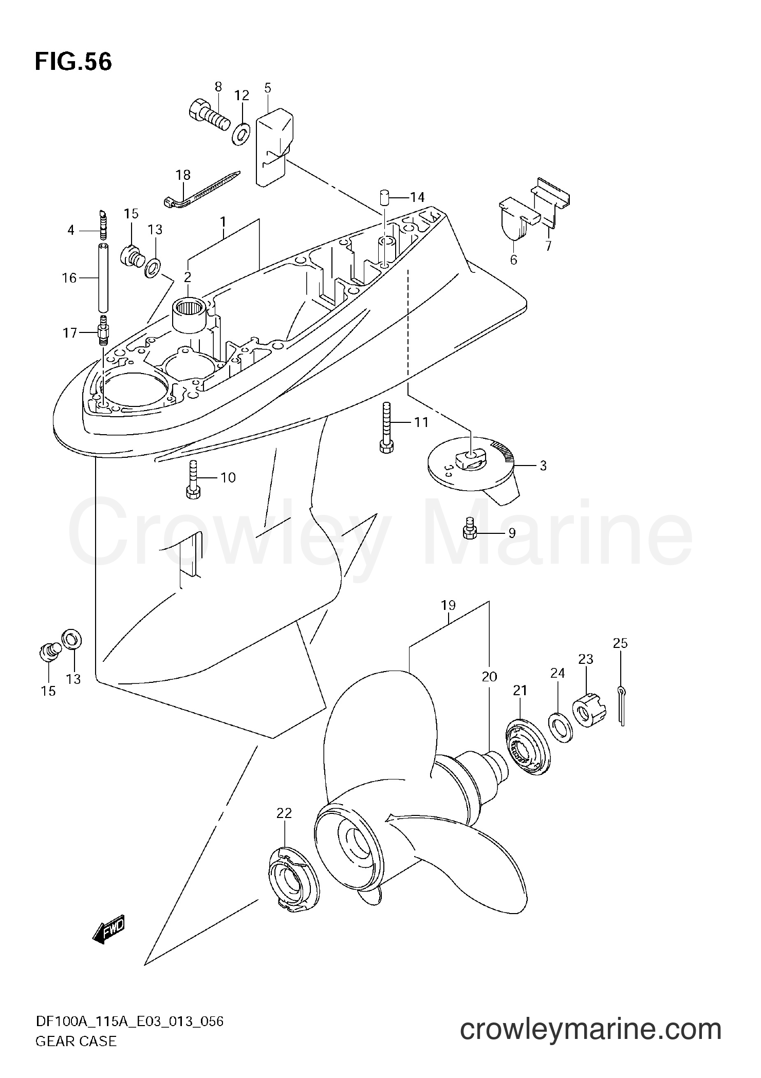 Suzuki Marine DF115A 310001~ - GEAR CASE (DF115AT E03)
