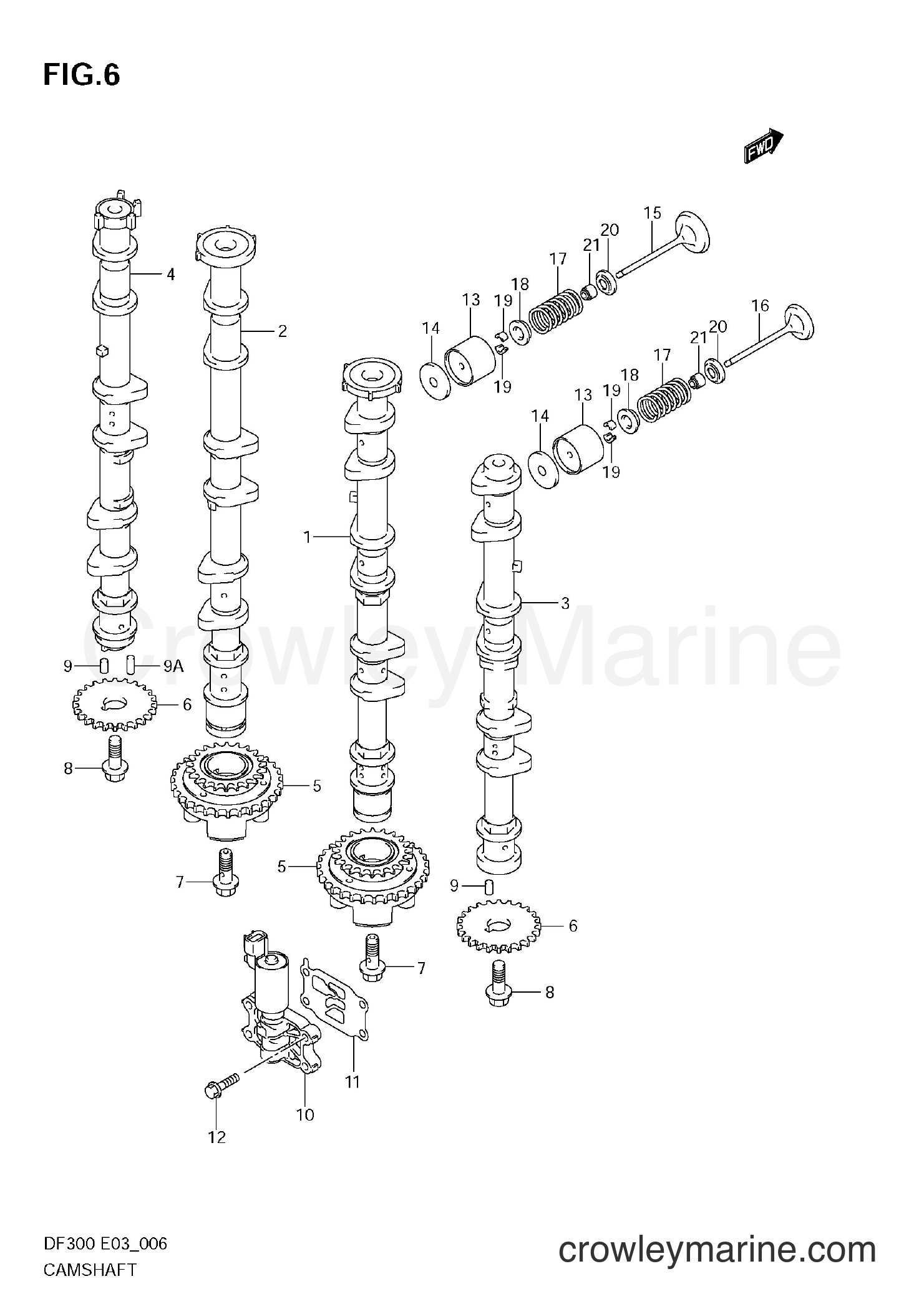 Suzuki Marine DF300 - CAMSHAFT