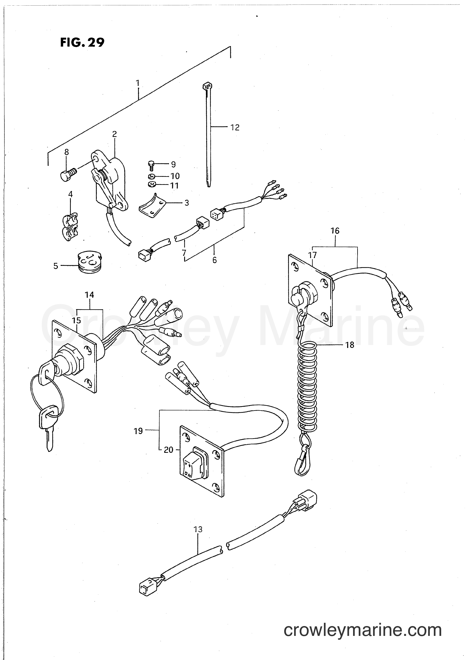 Suzuki Marine PU55 - OPT : PANEL SWITCH