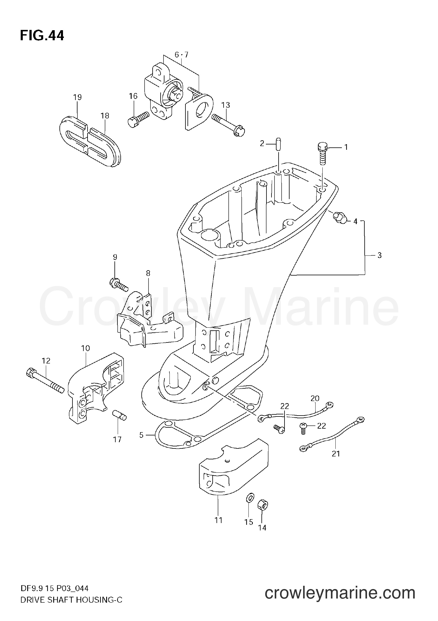 Suzuki Marine DF15 - DRIVE SHAFT HOUSING