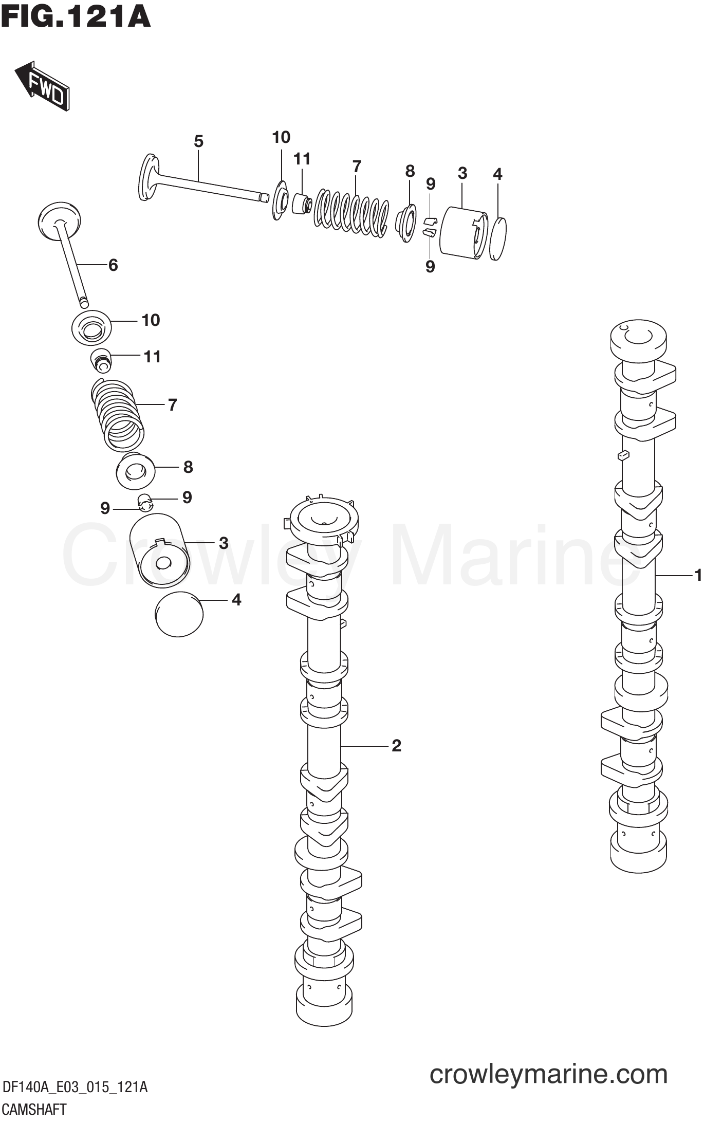 Suzuki Marine DF140AT 510001~ - CAMSHAFT