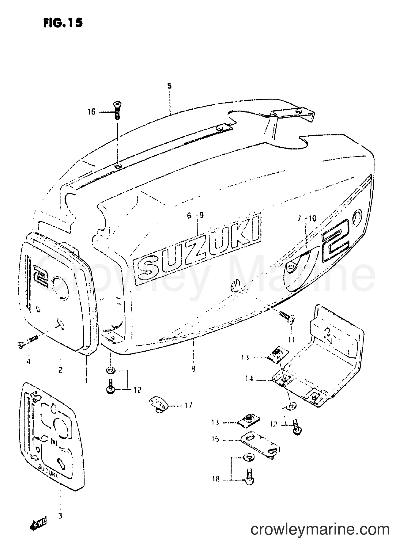 Suzuki Marine DT2.2 - ENGINE COVER (MODEL :87-93)