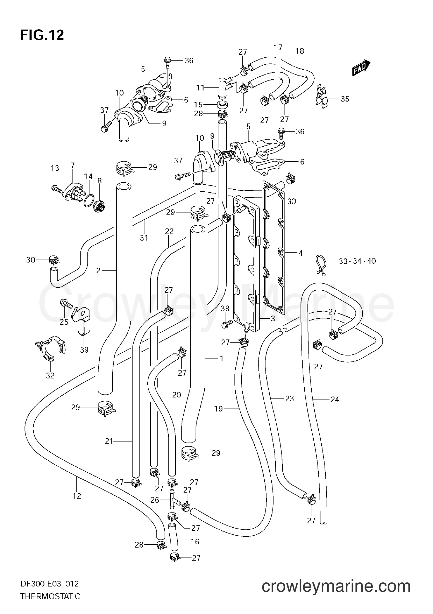 Suzuki Marine DF300 - THERMOSTAT