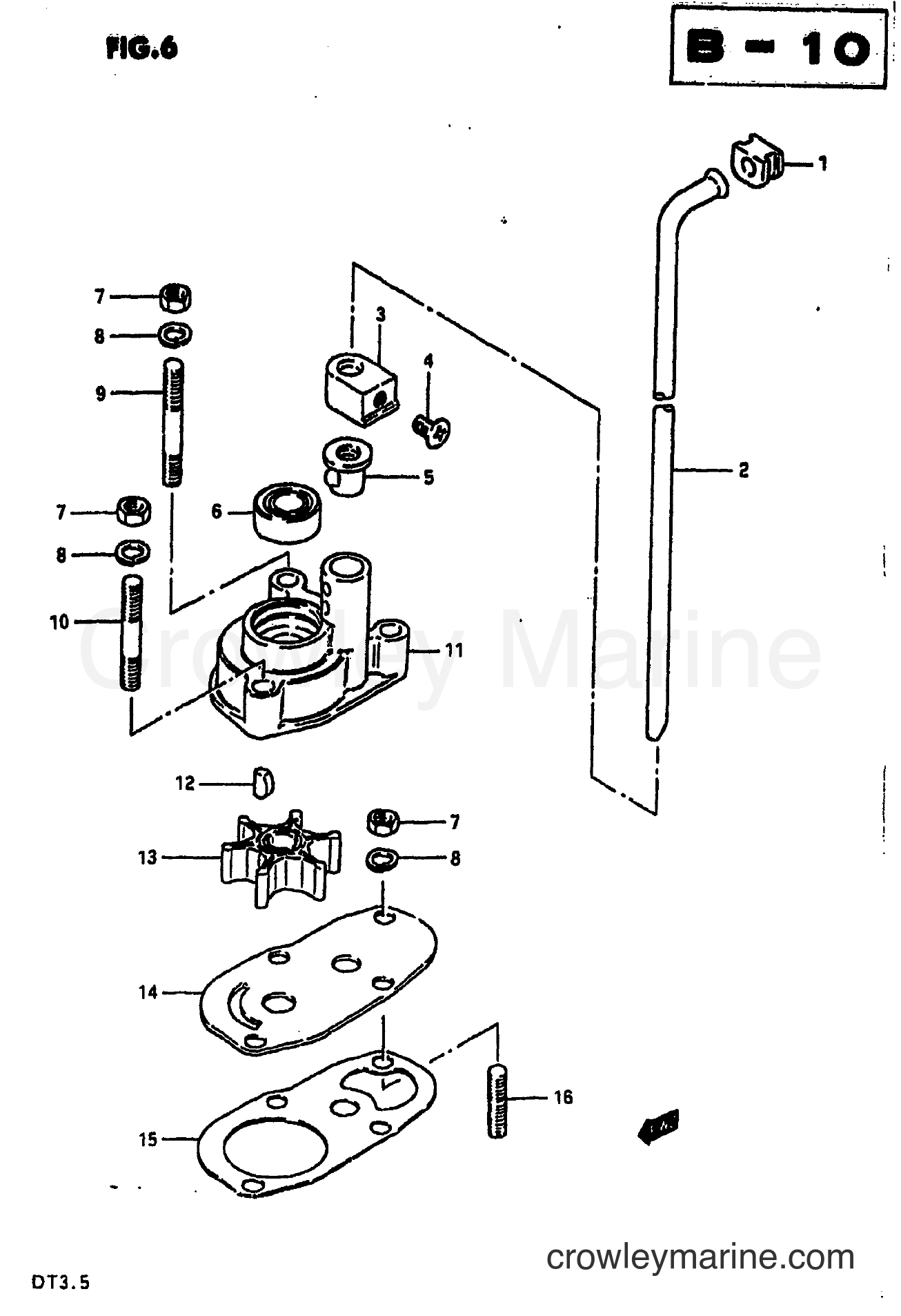 Suzuki Marine DT3.5 - WATER PUMP