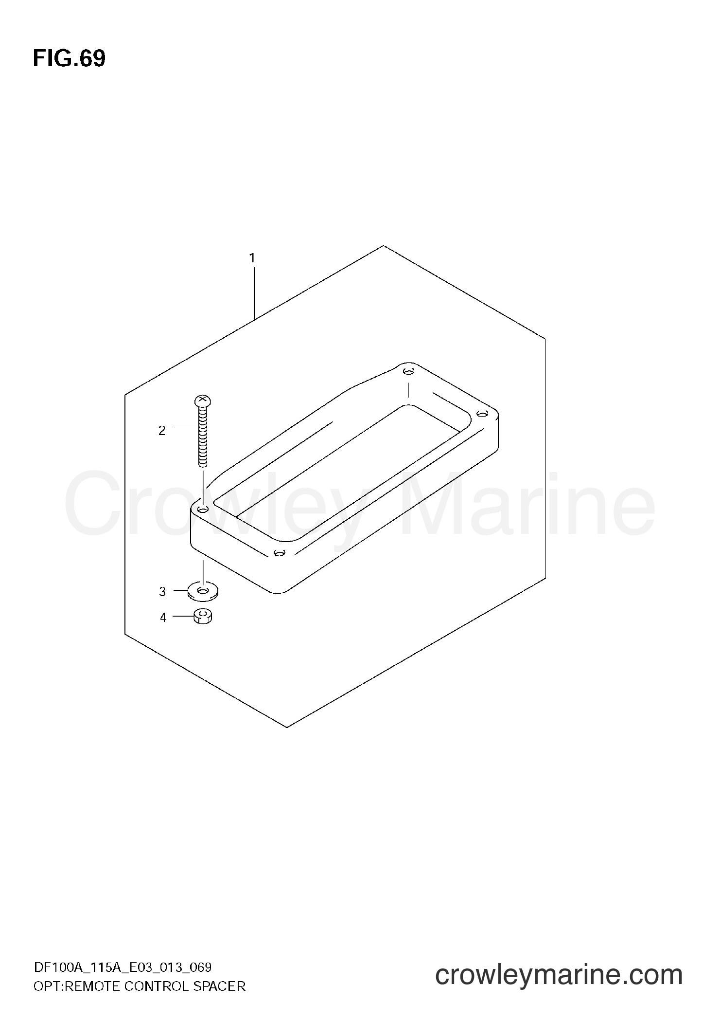 Suzuki Marine DF100A 310001~ - OPT:REMOTE CONTROL SPACER