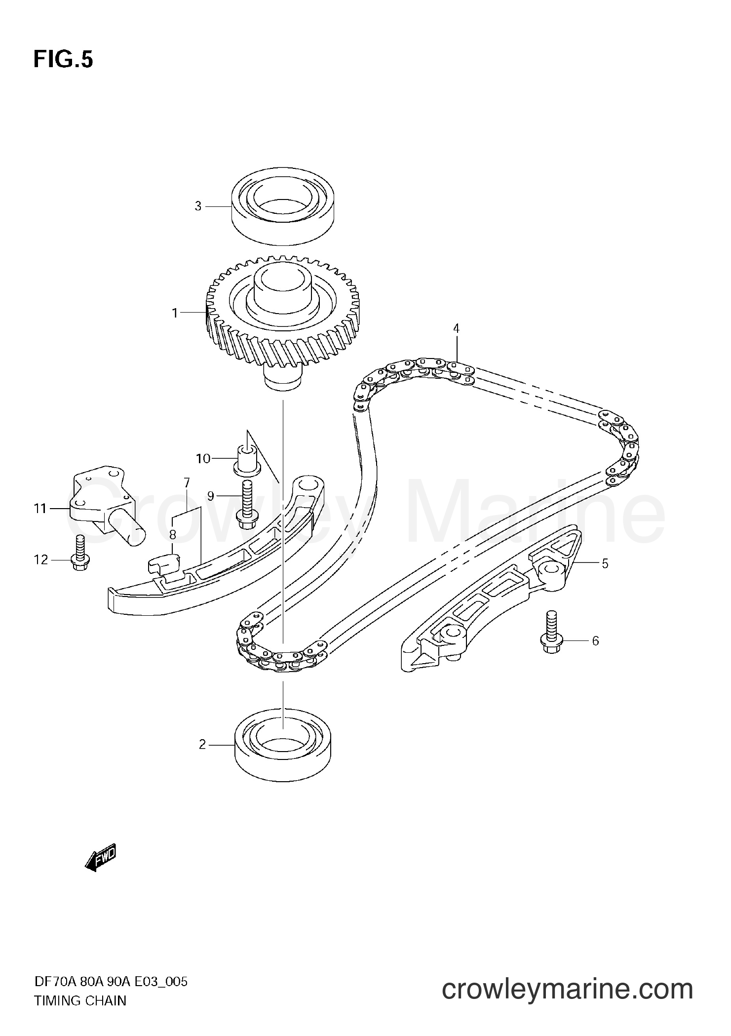 TIMING CHAIN 2009 FourStroke Outboard 70 DF70A Crowley Marine