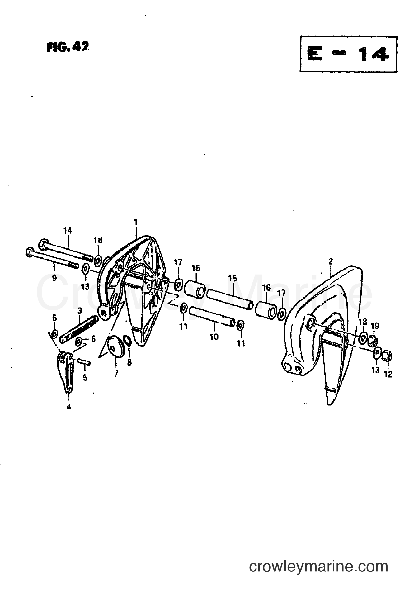 Suzuki Marine DT7.5 - CLAMP BRACKET