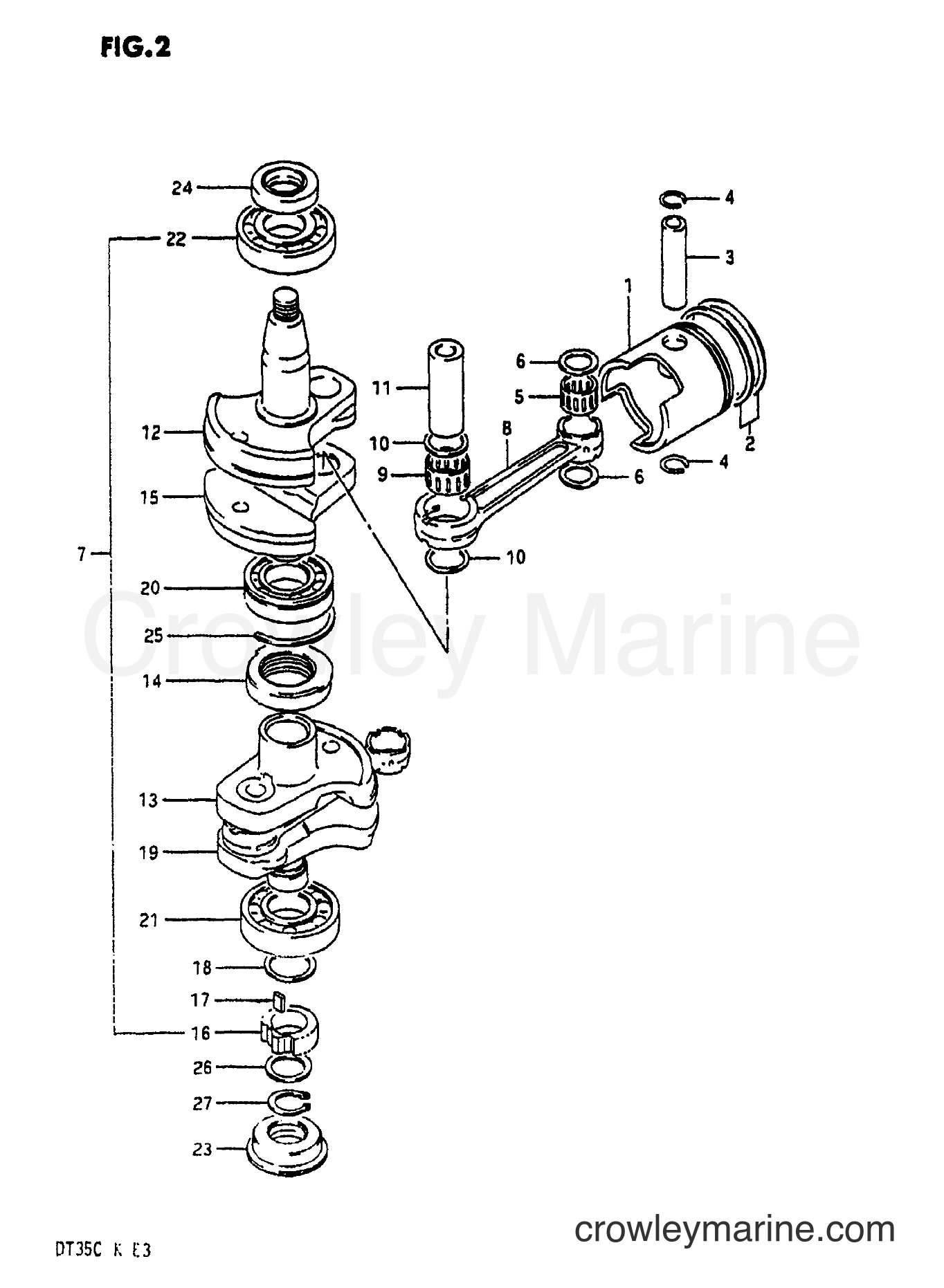 Suzuki Marine DT35 - CRANKSHAFT