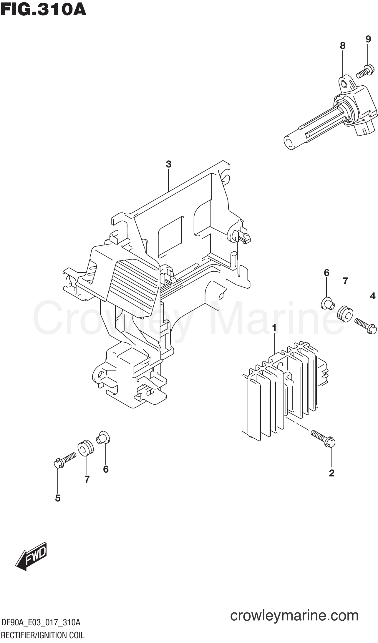 Suzuki Marine DF70A 710001~ - RECTIFIER/IGNITION COIL