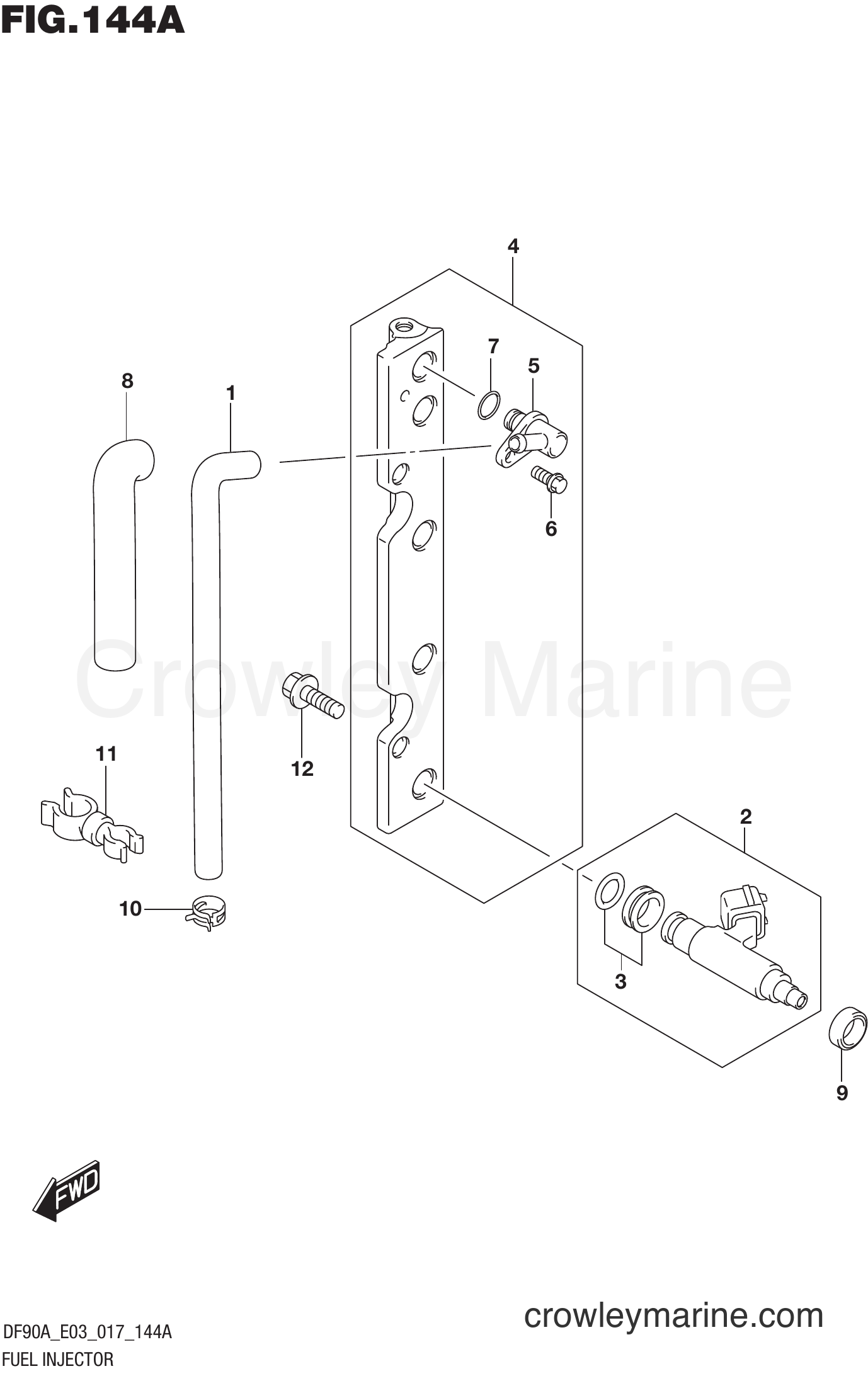 Suzuki Marine DF80A 710001~ - FUEL INJECTOR