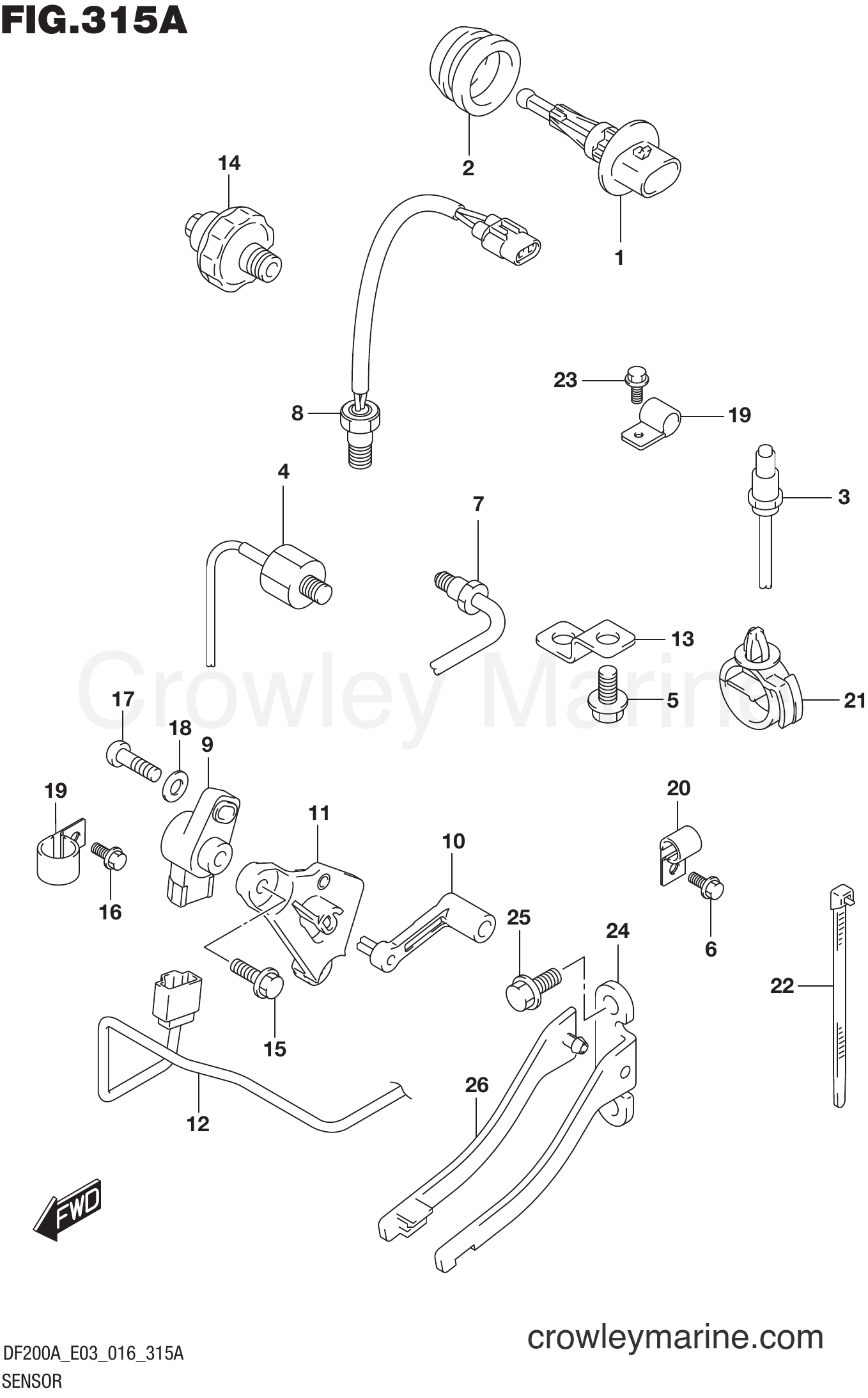 Suzuki Marine DF200AZ 610001~ - SENSOR