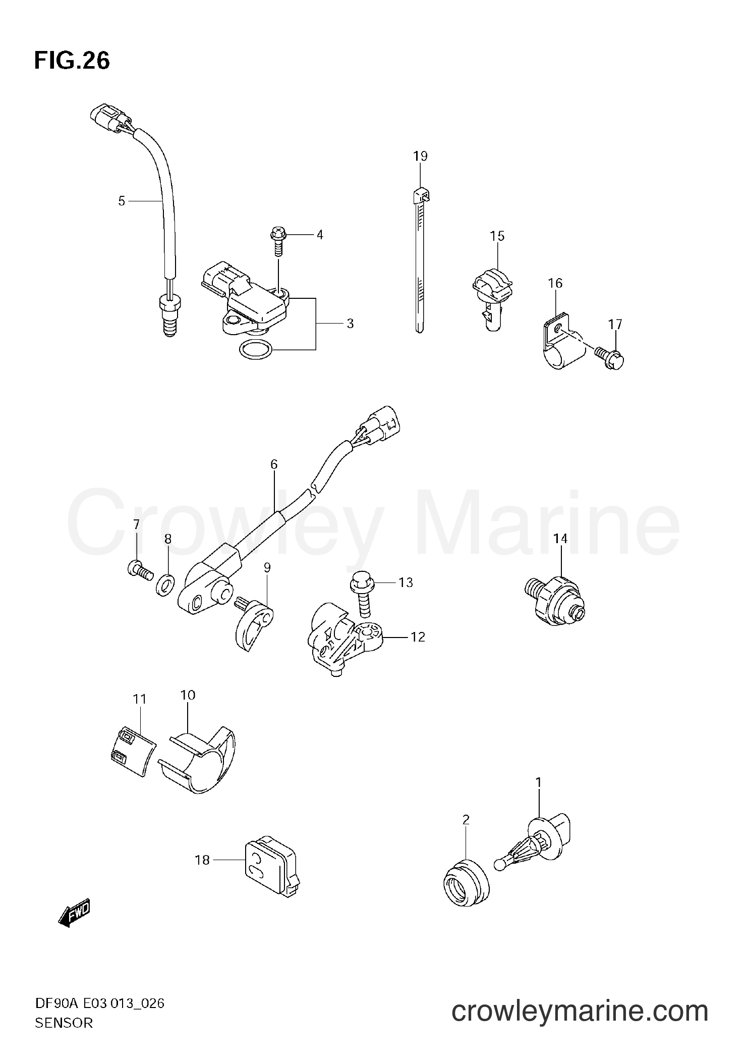 Suzuki Marine DF90A 09003F-310001~ - SENSOR