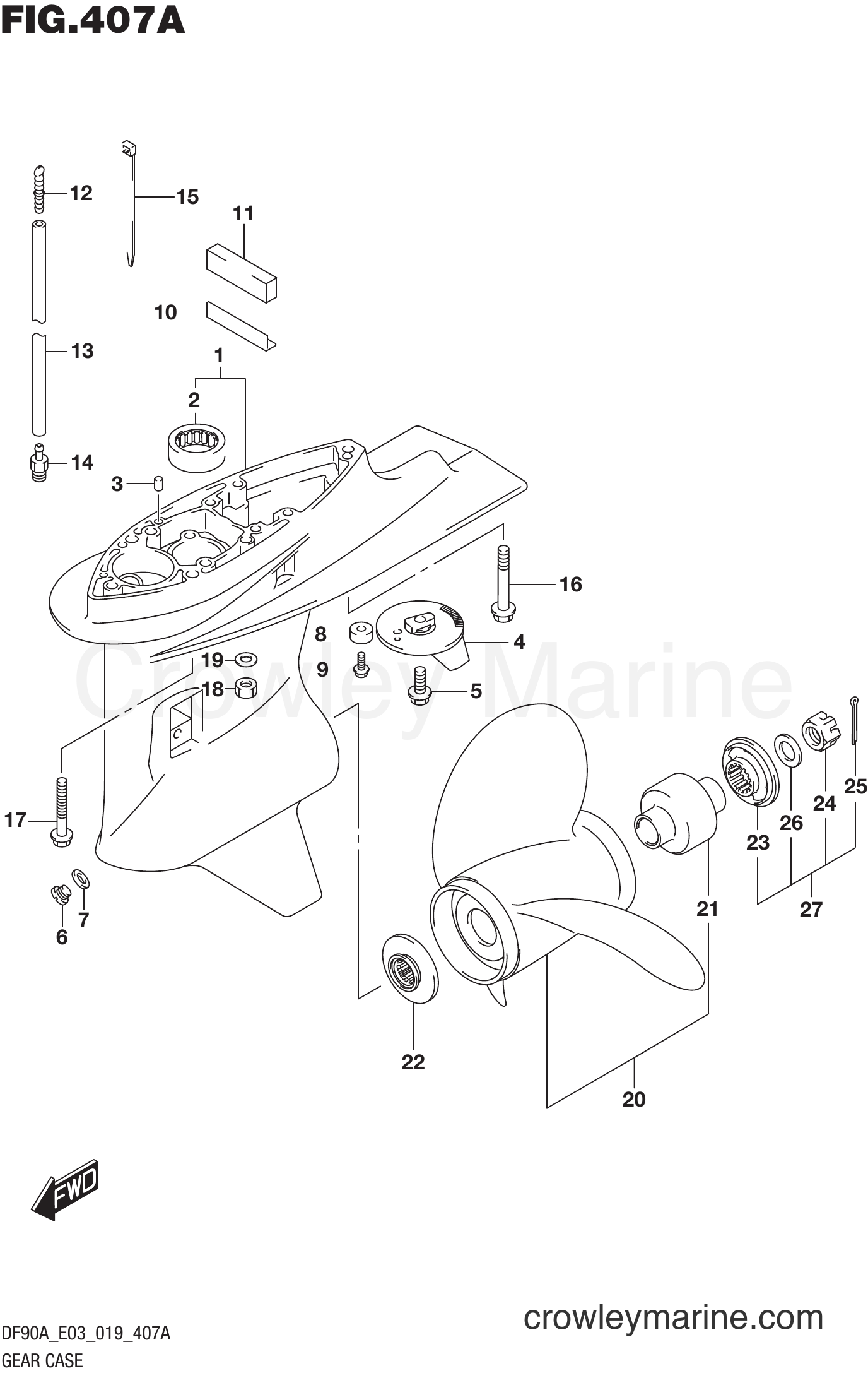 Suzuki Marine DF90A 910001~ - GEAR CASE