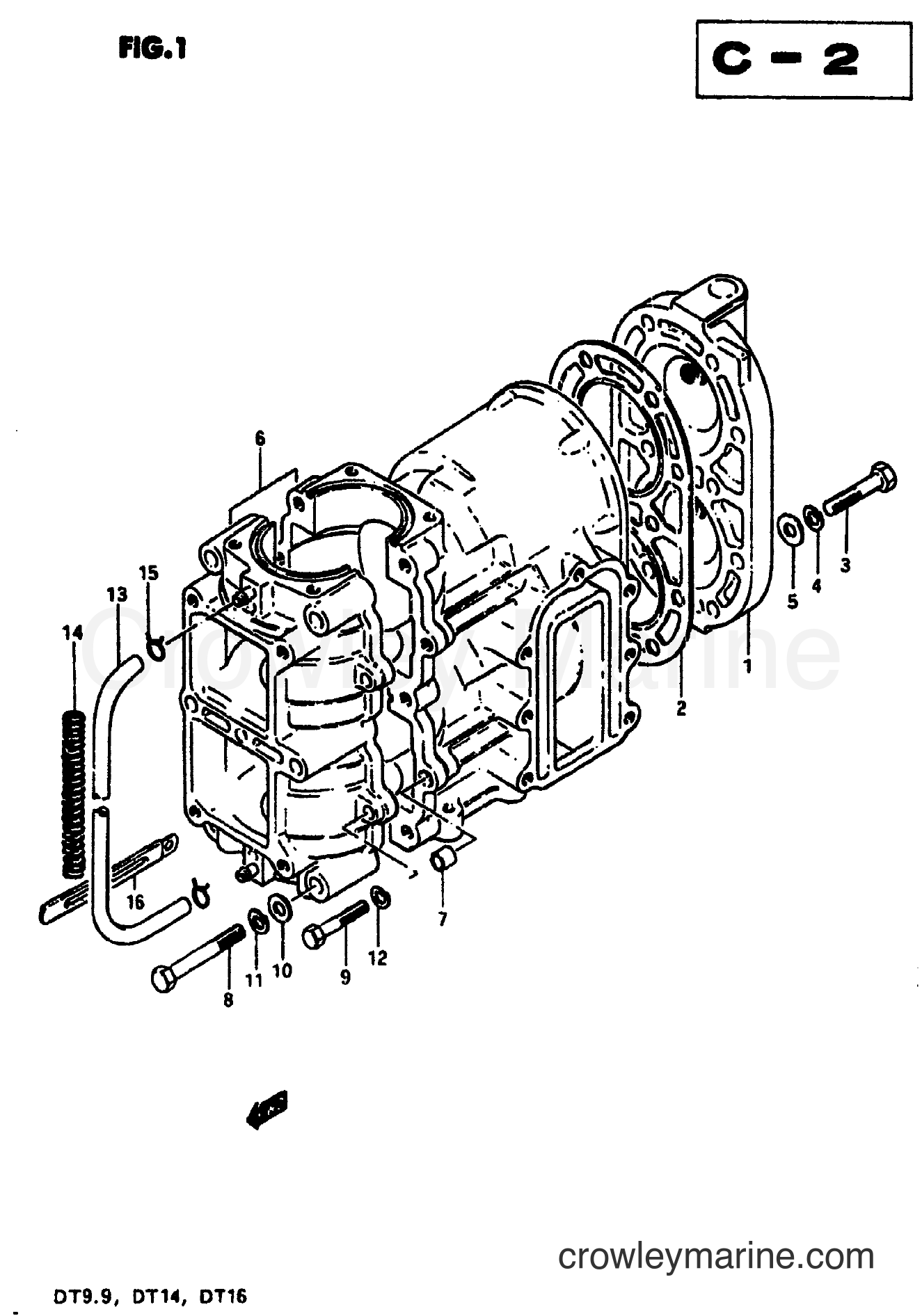 Suzuki Marine DT20 - CYLINDER