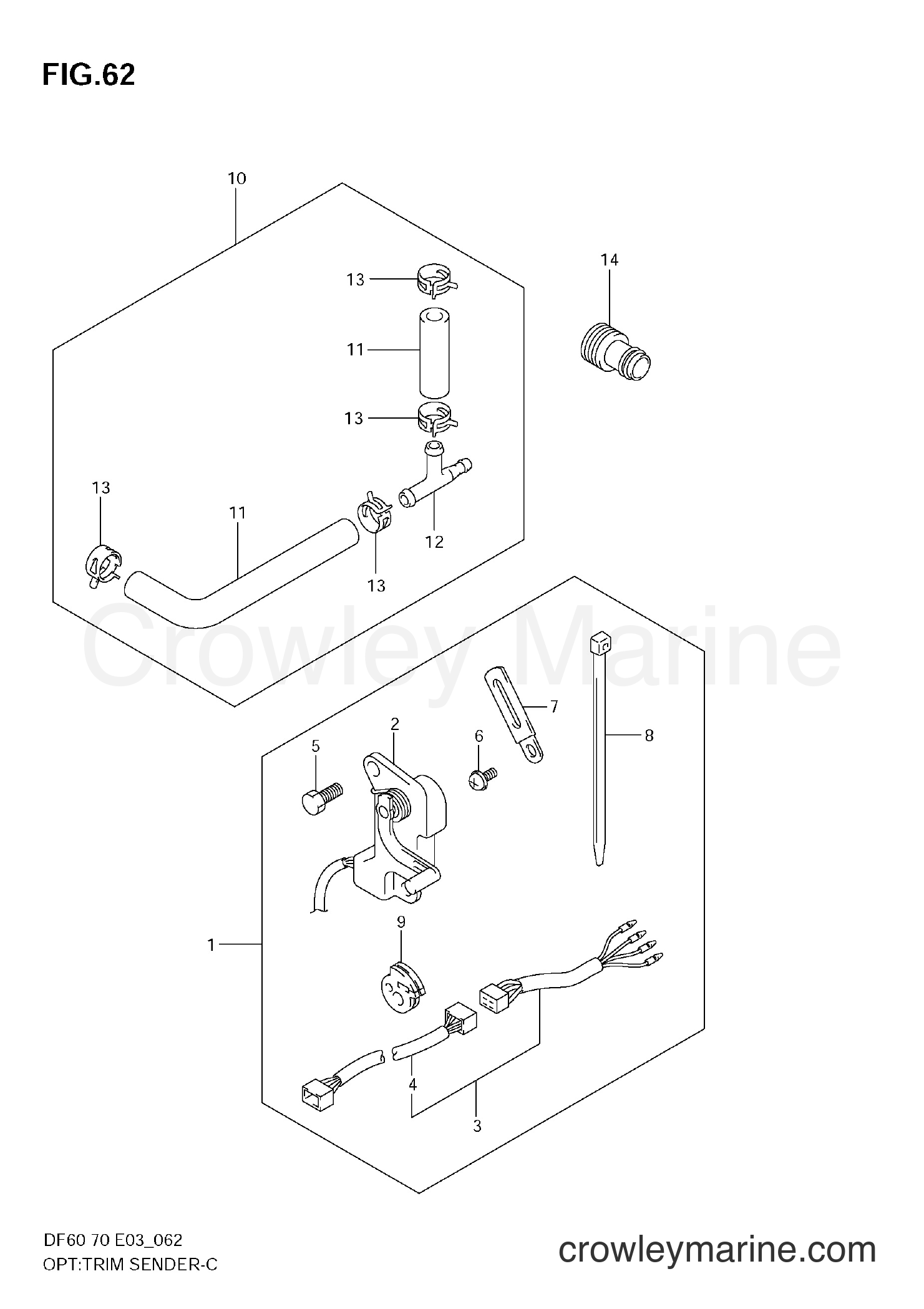 Suzuki Marine DF70 - OPT:TRIM SENDER