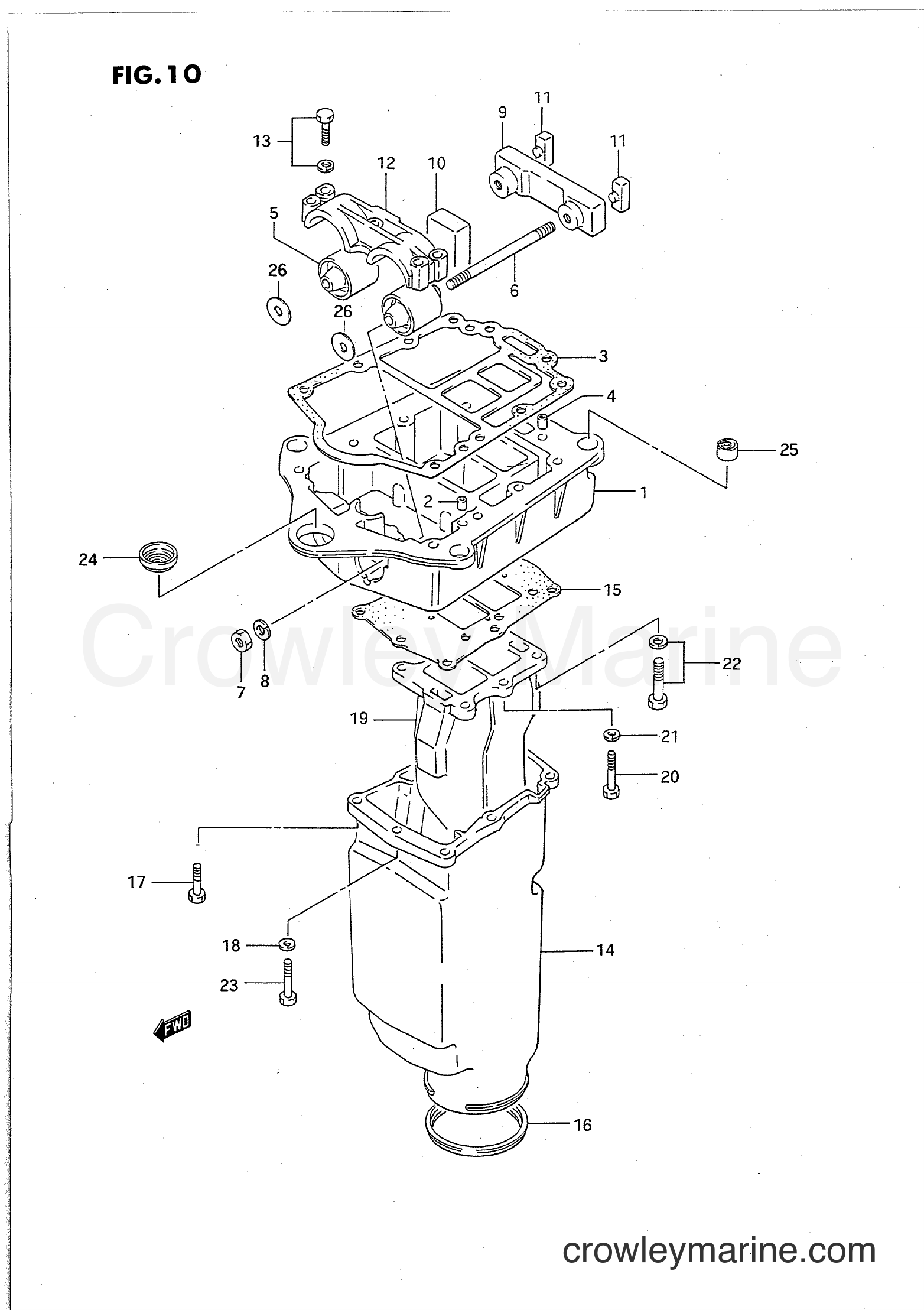 Suzuki Marine PU140 - ENGINE HOLDER