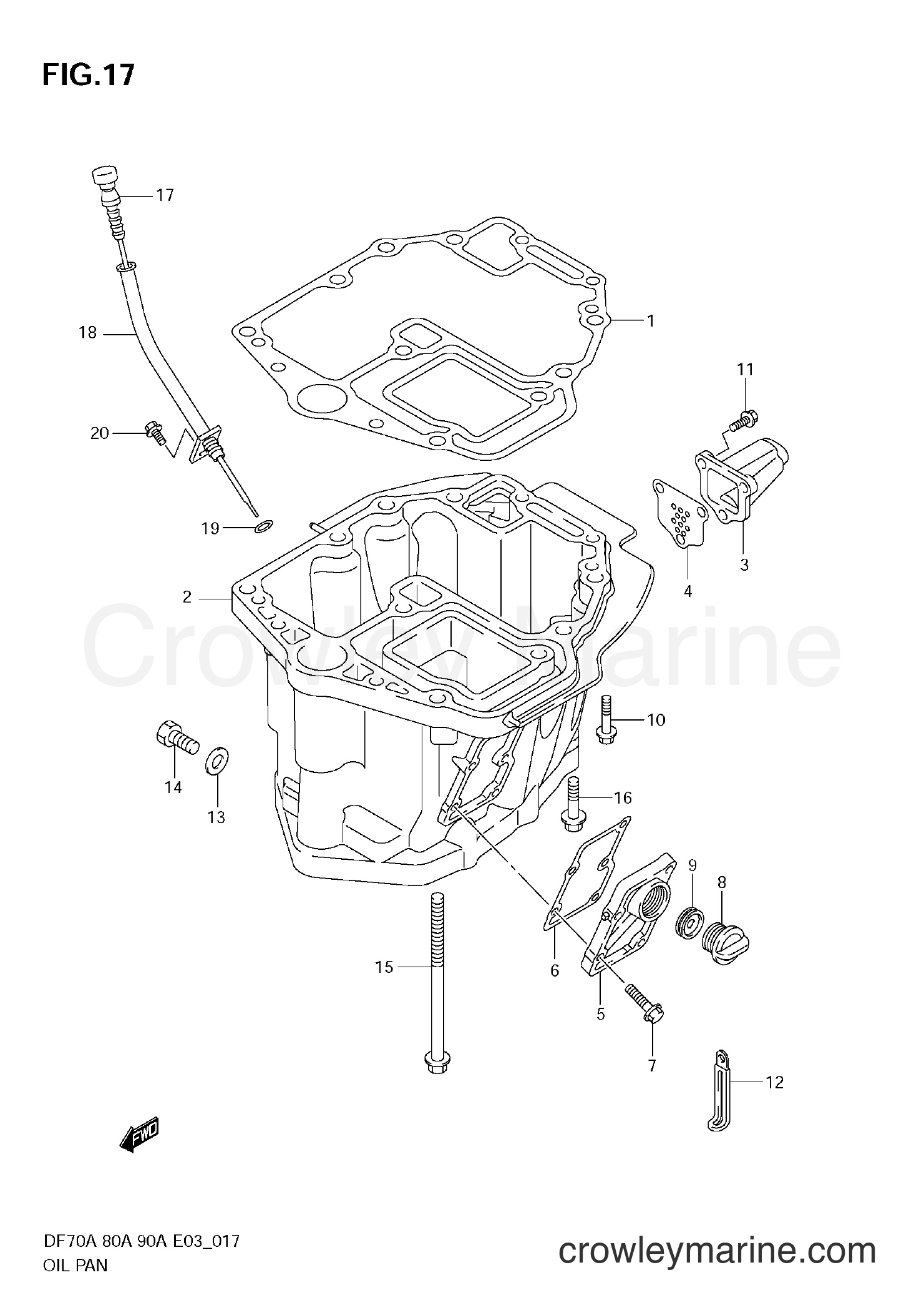 Suzuki Marine DF70A - OIL PAN