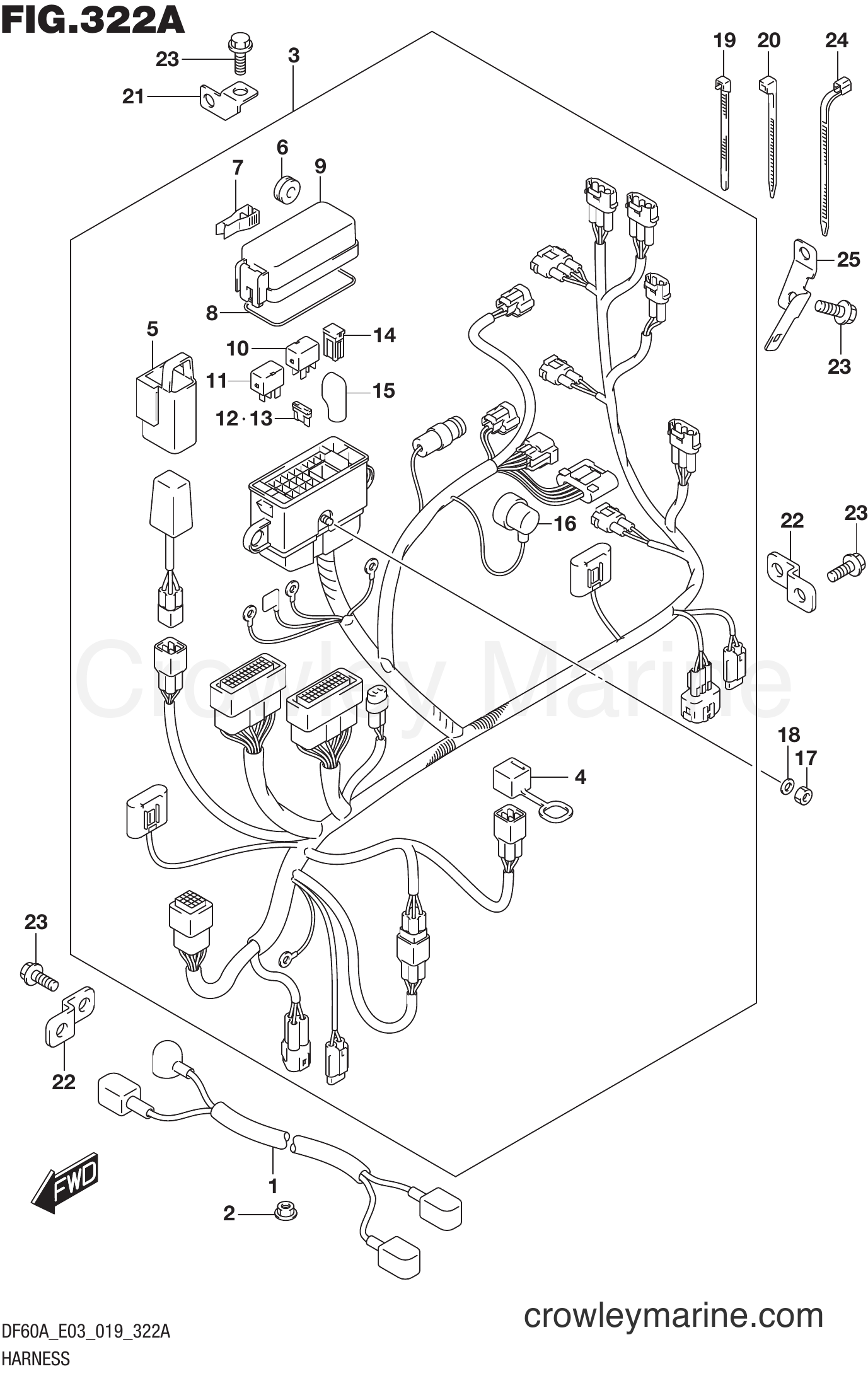Suzuki Marine DF50AVT 910001~ - HARNESS (DF40A)(DF50A)