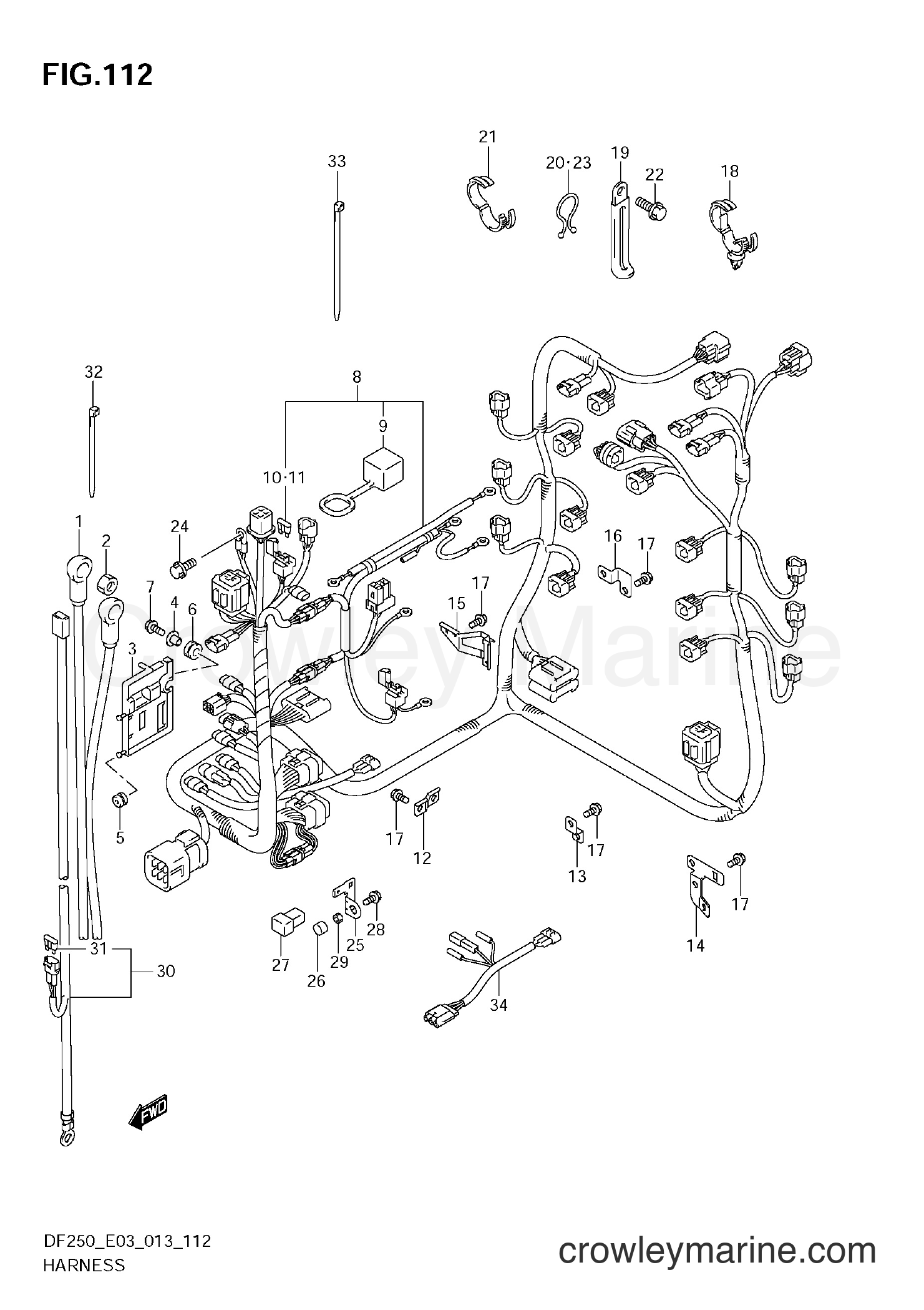 Suzuki Marine DF250 310001~ - HARNESS (DF225Z)