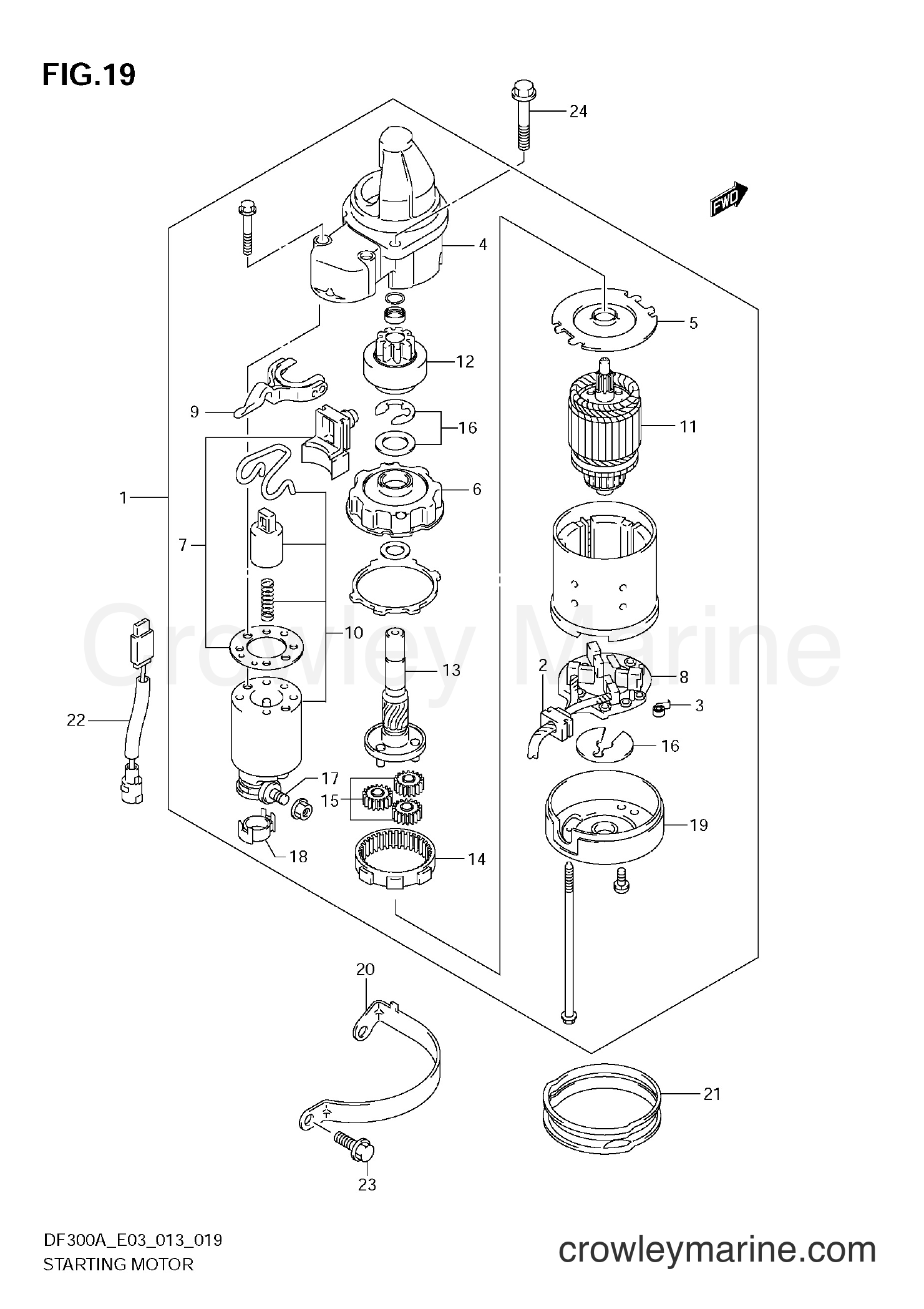 Suzuki Marine DF250AP 310001~ - STARTING MOTOR