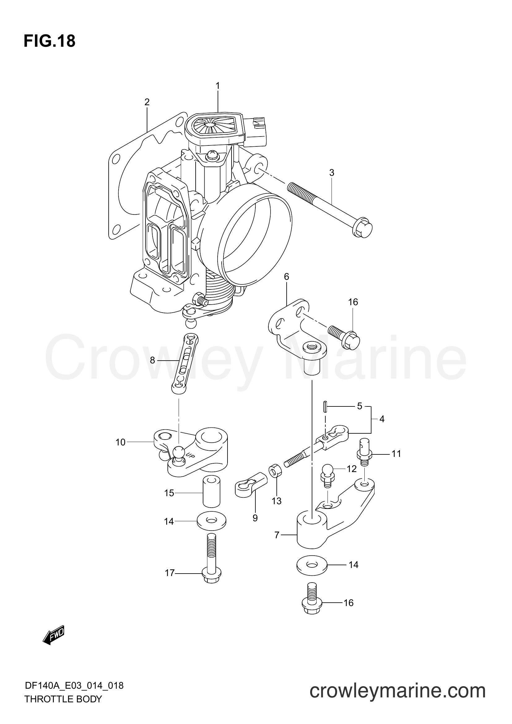 Suzuki Marine DF100 410001~ - THROTTLE BODY