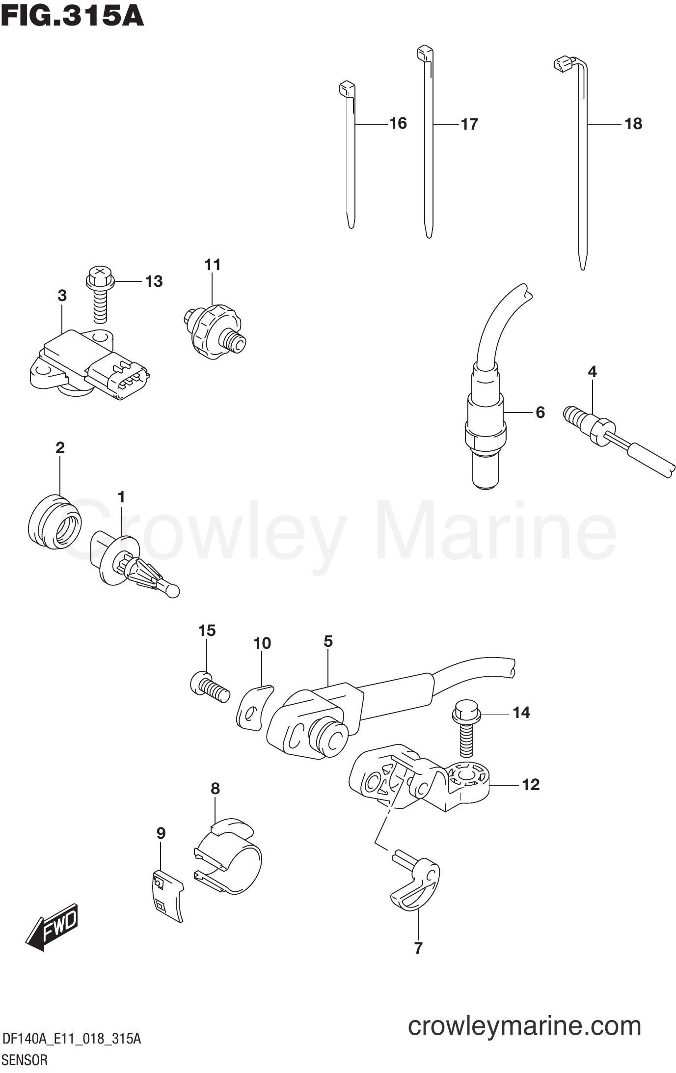 Suzuki Marine DF115AST 810001~ - SENSOR (DF100AT)
