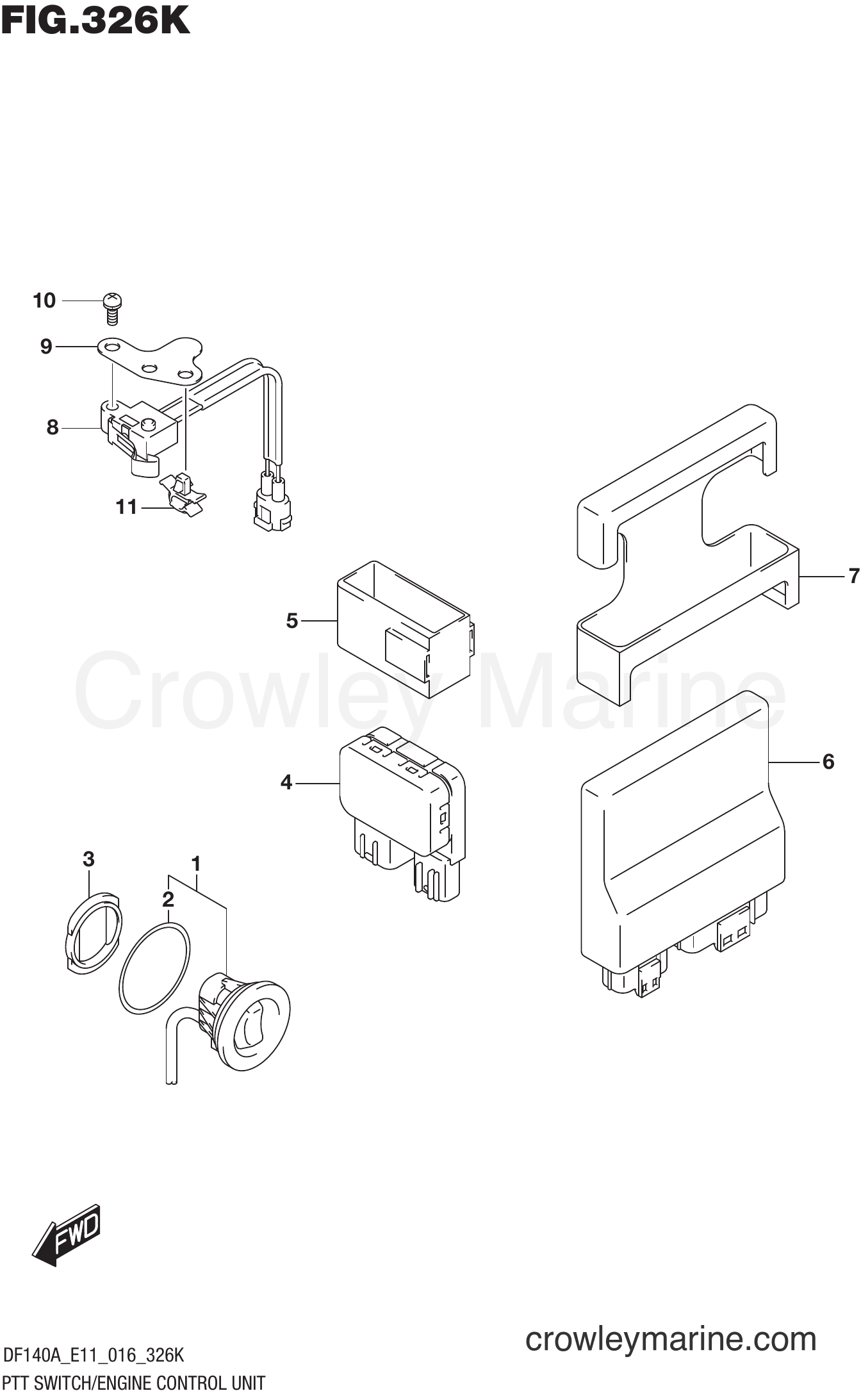 Suzuki Marine DF140AT 610001~ - PTT SWITCH/ENGINE CONTROL UNIT (DF115AST E03)