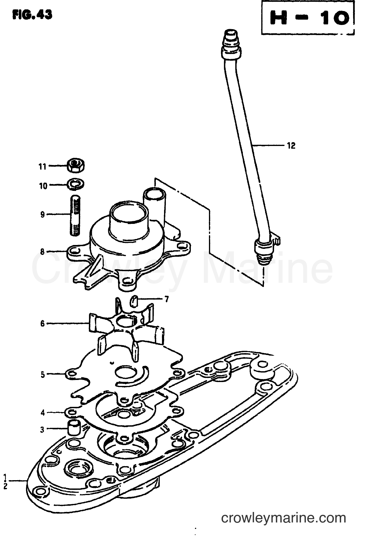 Suzuki Marine DT50H - WATER PUMP