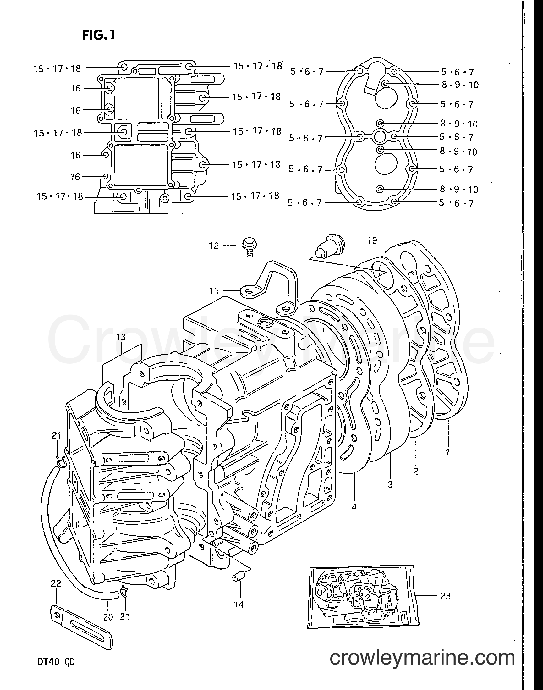 Suzuki Marine DT40 - CYLINDER