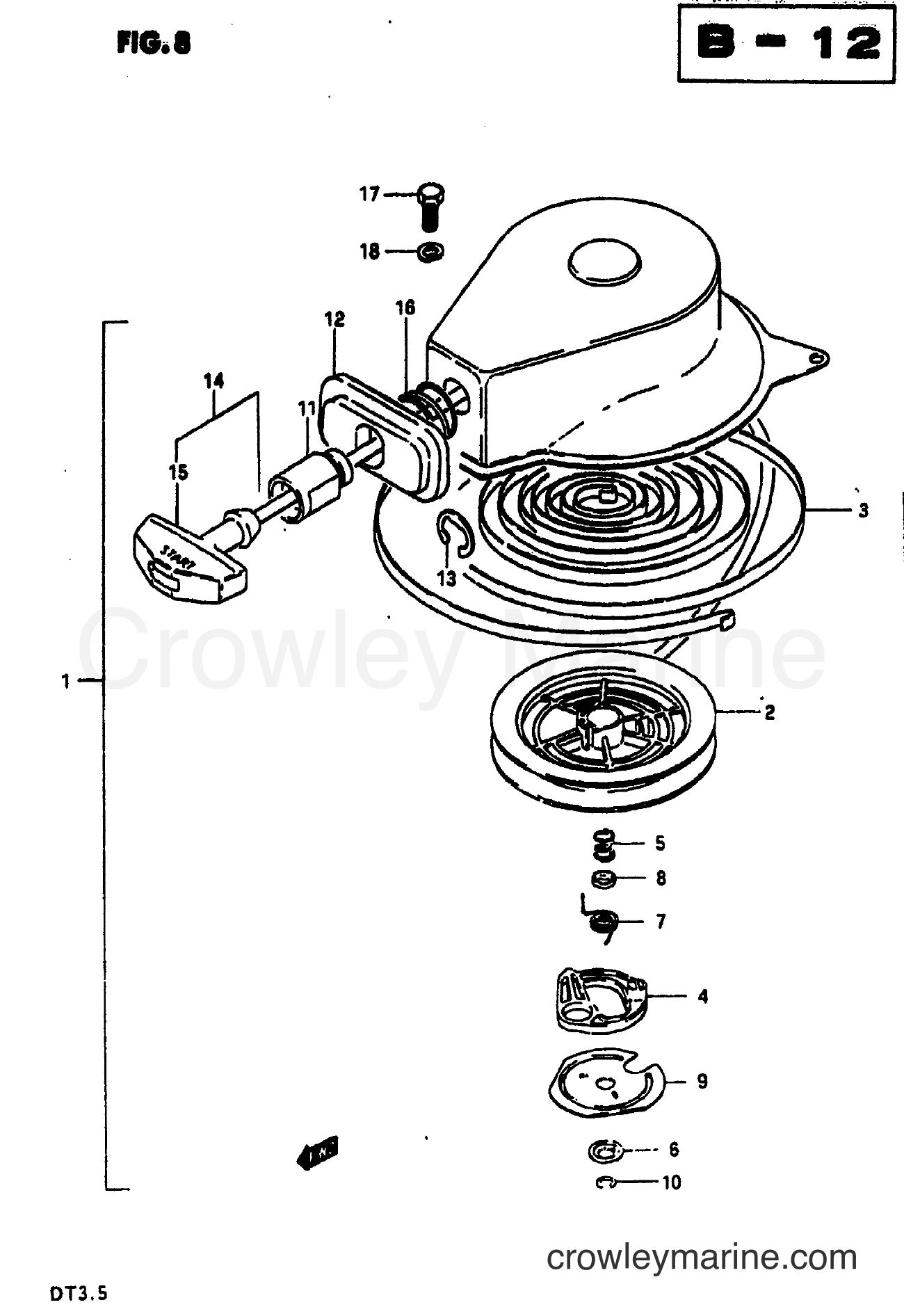 Suzuki Marine DT3.5 - RECOIL STARTER (MODEL VZ)