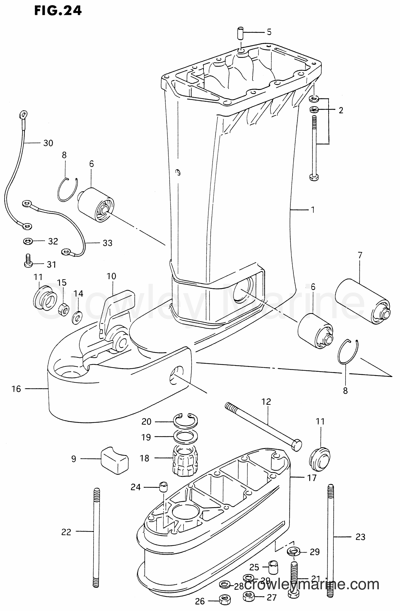 Suzuki Marine DT85 - DRIVESHAFT HOUSING