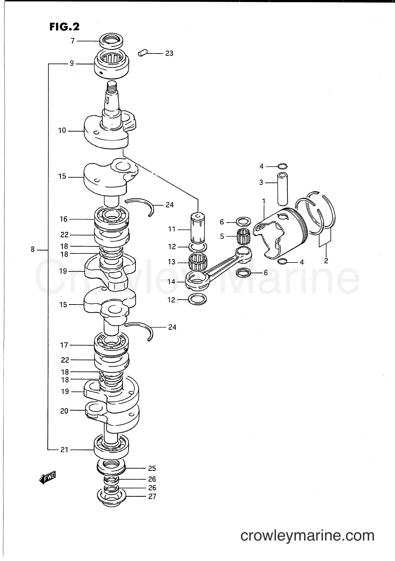 Suzuki Marine PU85 - CRANKSHAFT