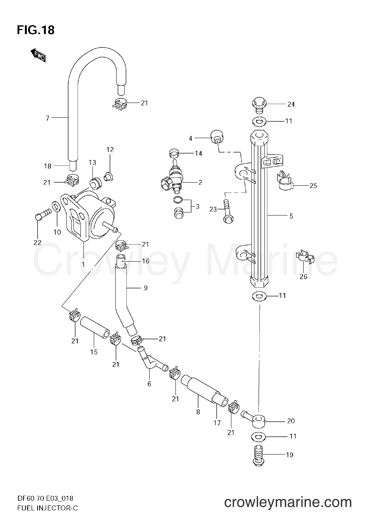 Suzuki Marine DF60 - FUEL INJECTOR (SEE NOTE)