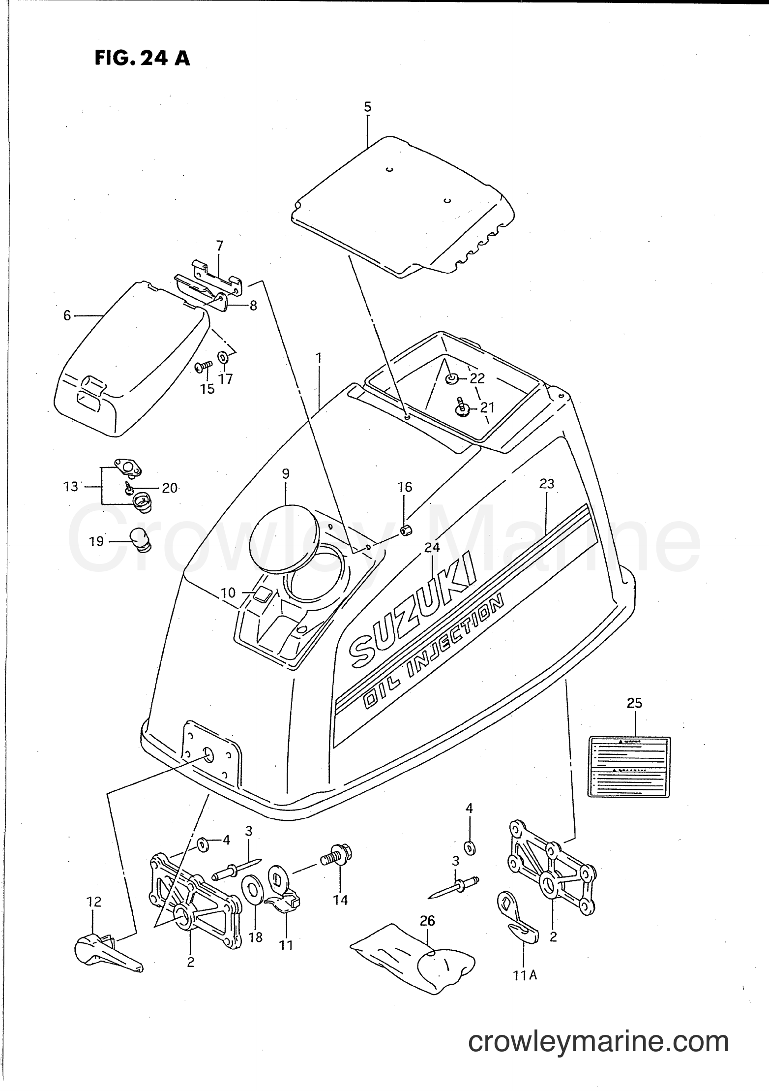 Suzuki Marine PU140 - ENGINE COVER (MODEL:95,96)