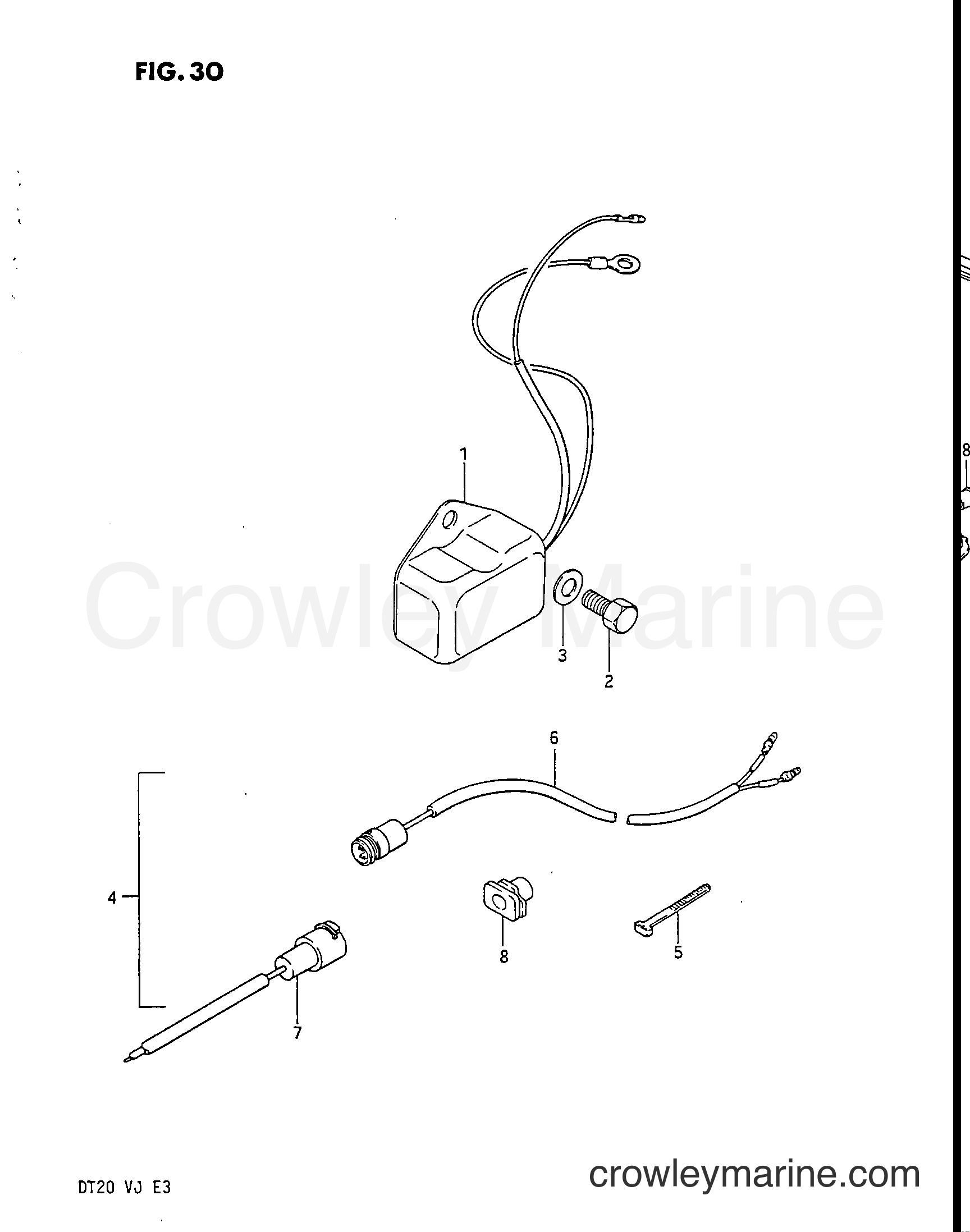 Suzuki Marine DT20 - OPTIONAL : ELECTRICAL (FOR MANUAL STARTER)