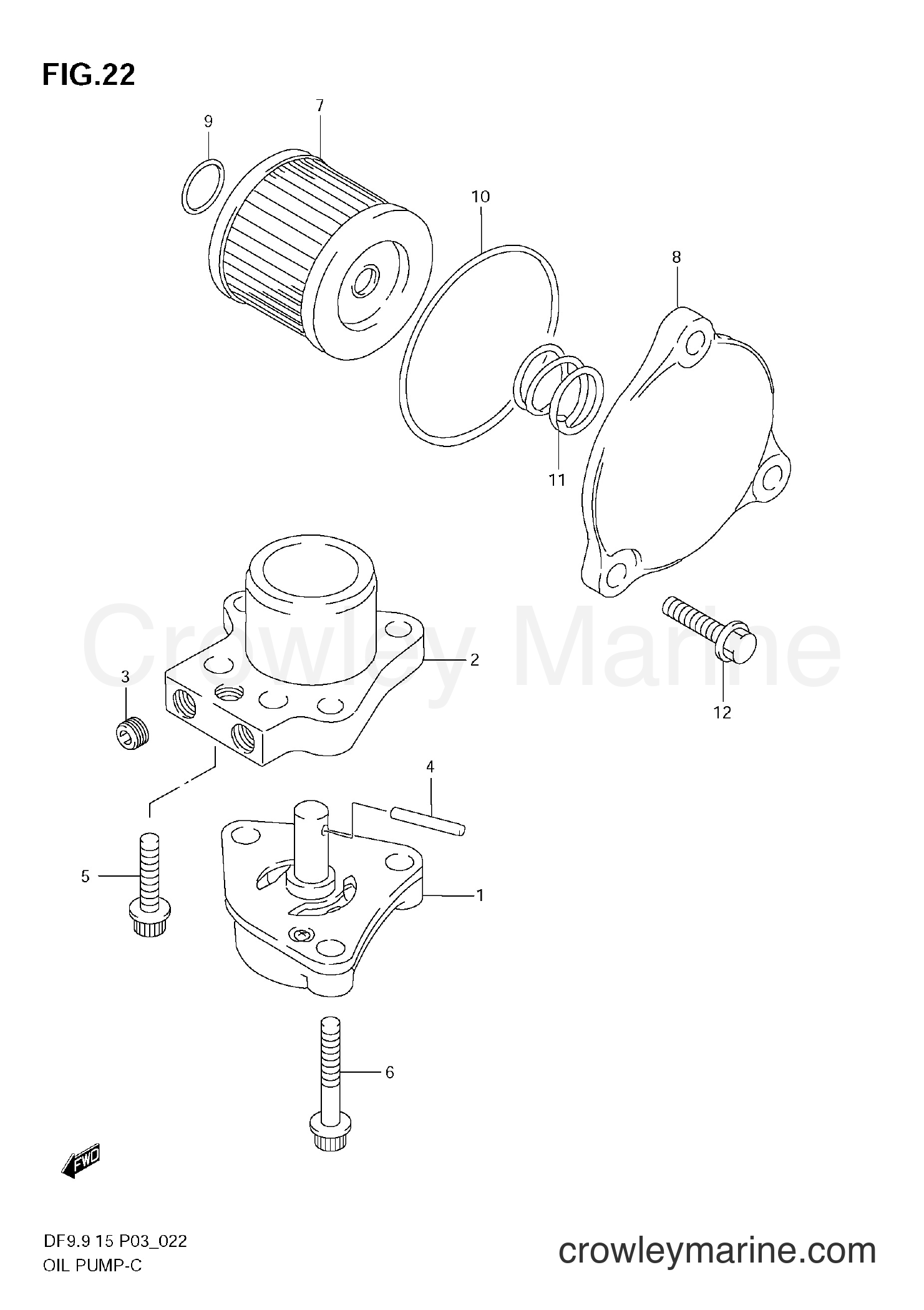 Suzuki Marine DF15 - OIL PUMP