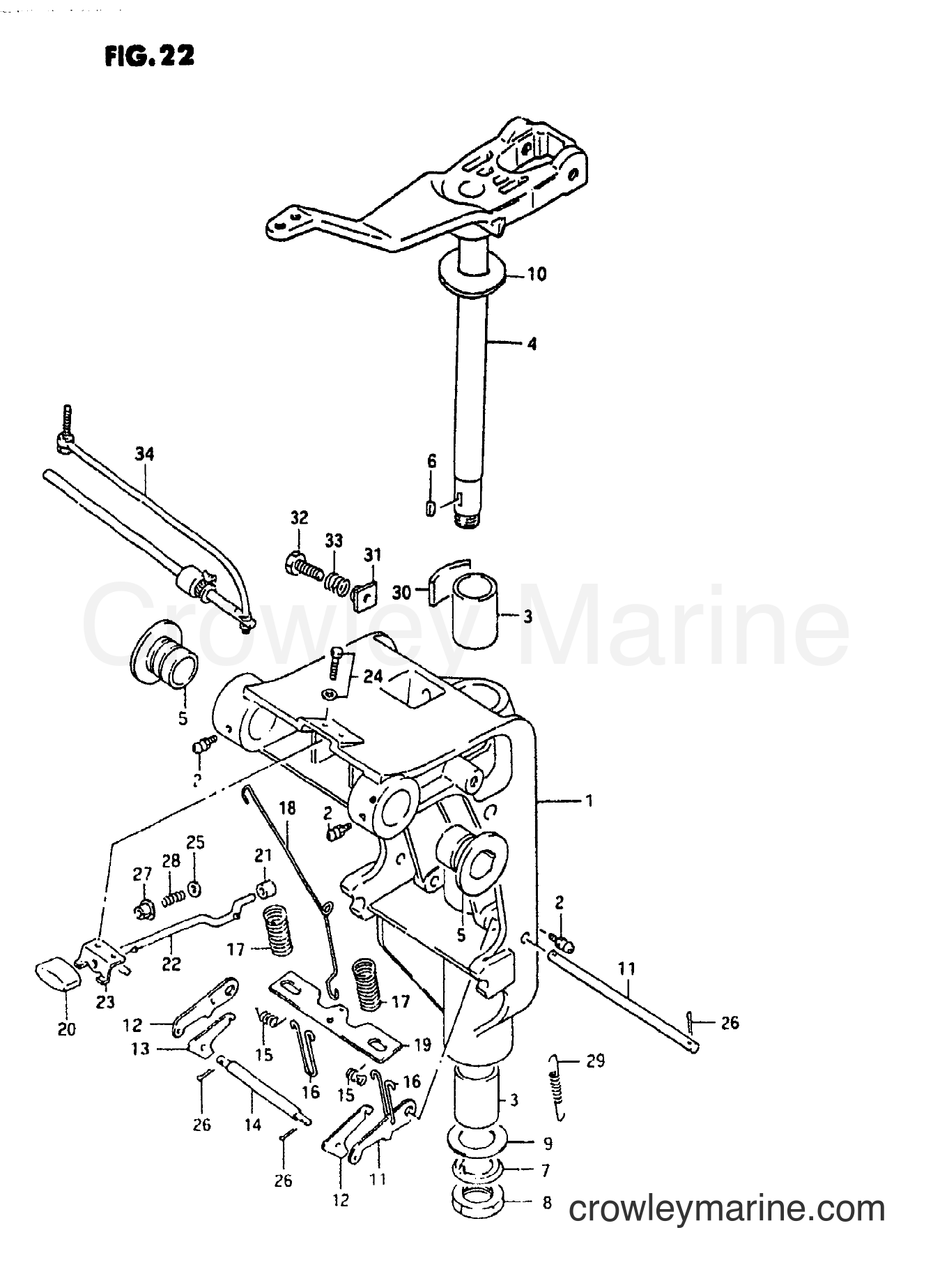 Suzuki Marine DT55 - SWIVEL BRACKET