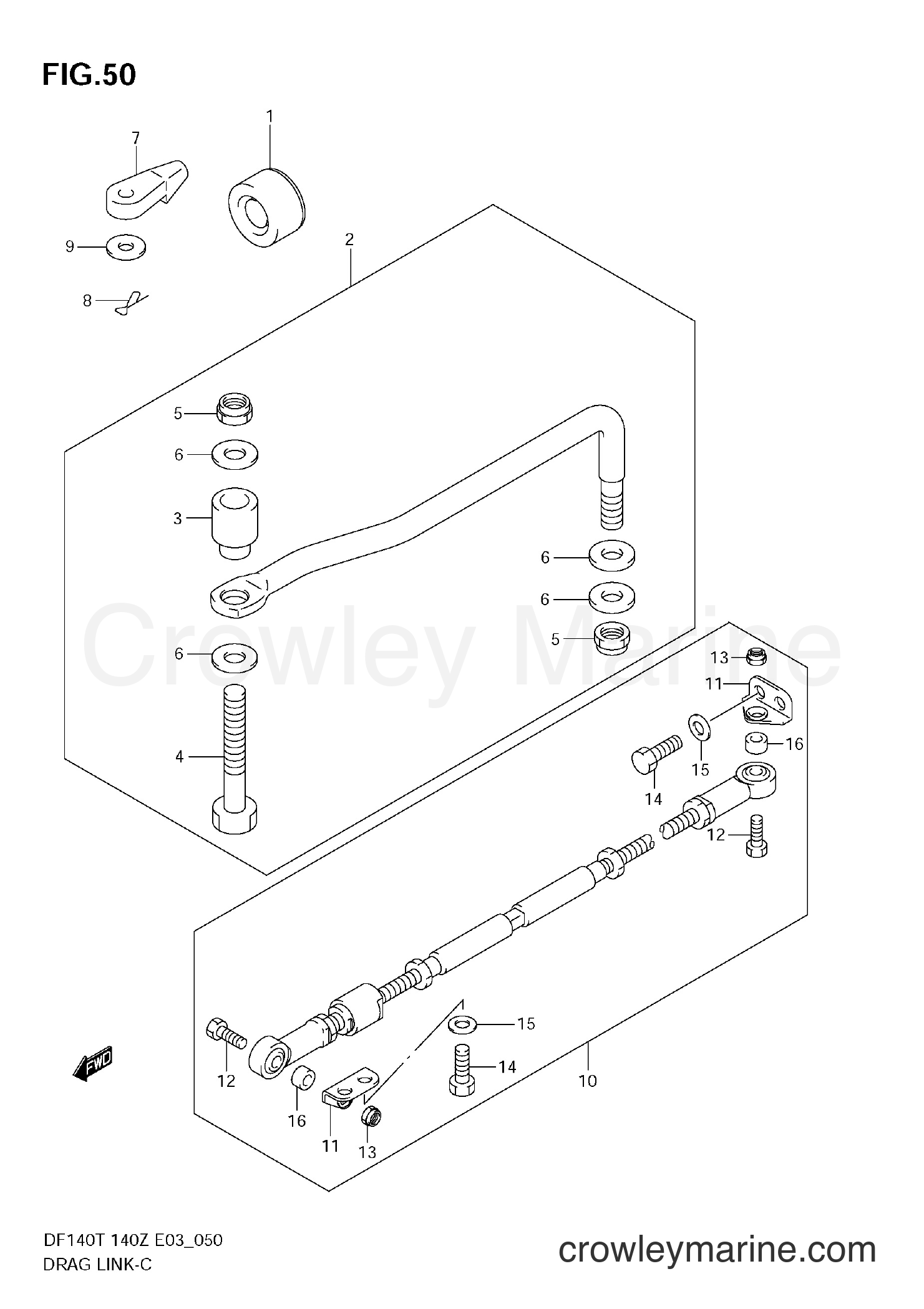 DRAG LINK 2002 FourStroke Outboard 140 DF140T Crowley Marine