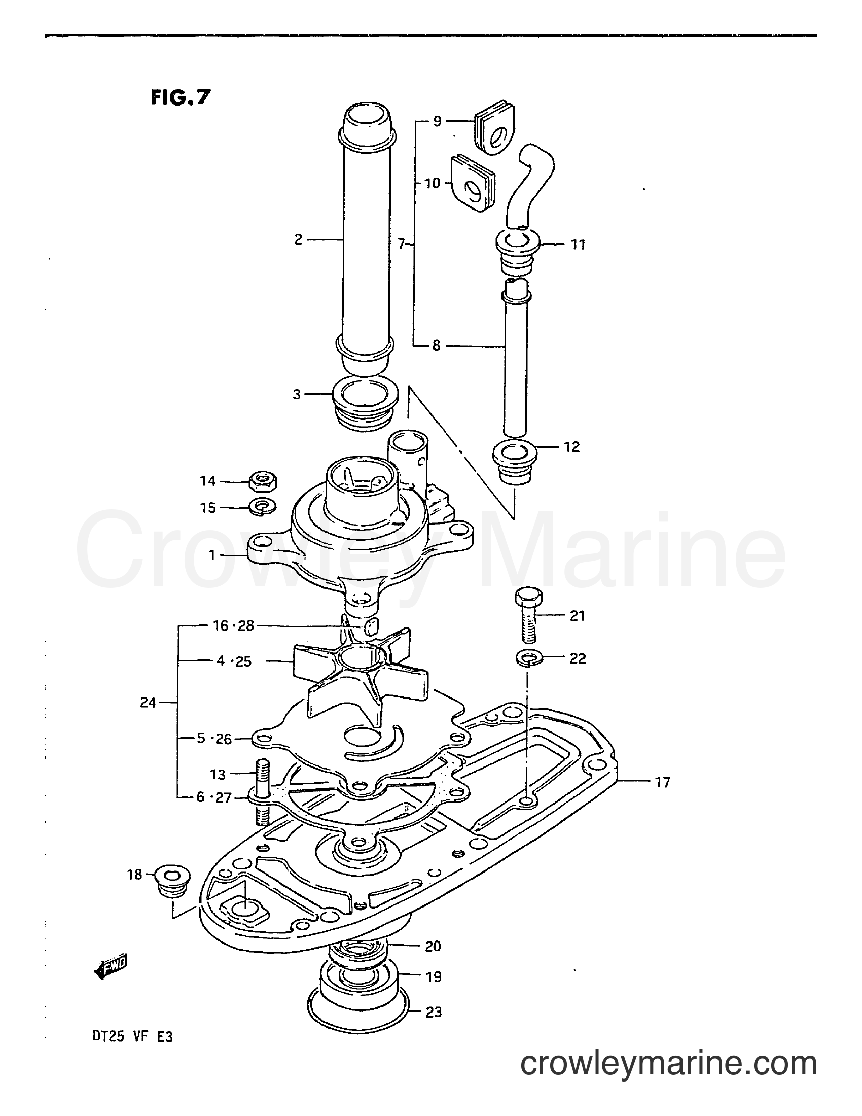 Suzuki Marine DT25 - WATER PUMP