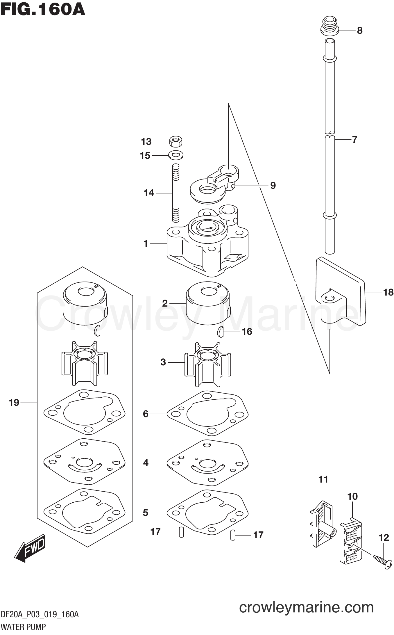 Suzuki Marine DF9.9BTH 910001~ - WATER PUMP