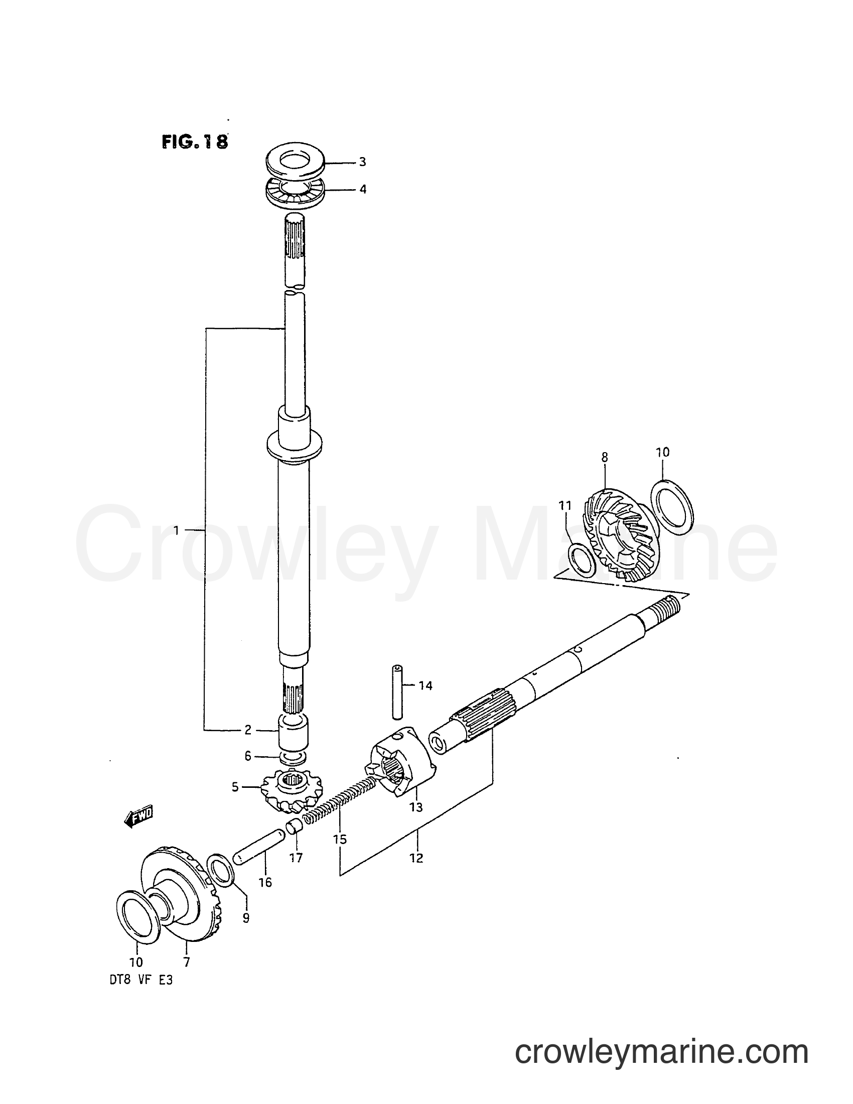 Suzuki Marine DT8 - TRANSMISSION (MODEL VF)
