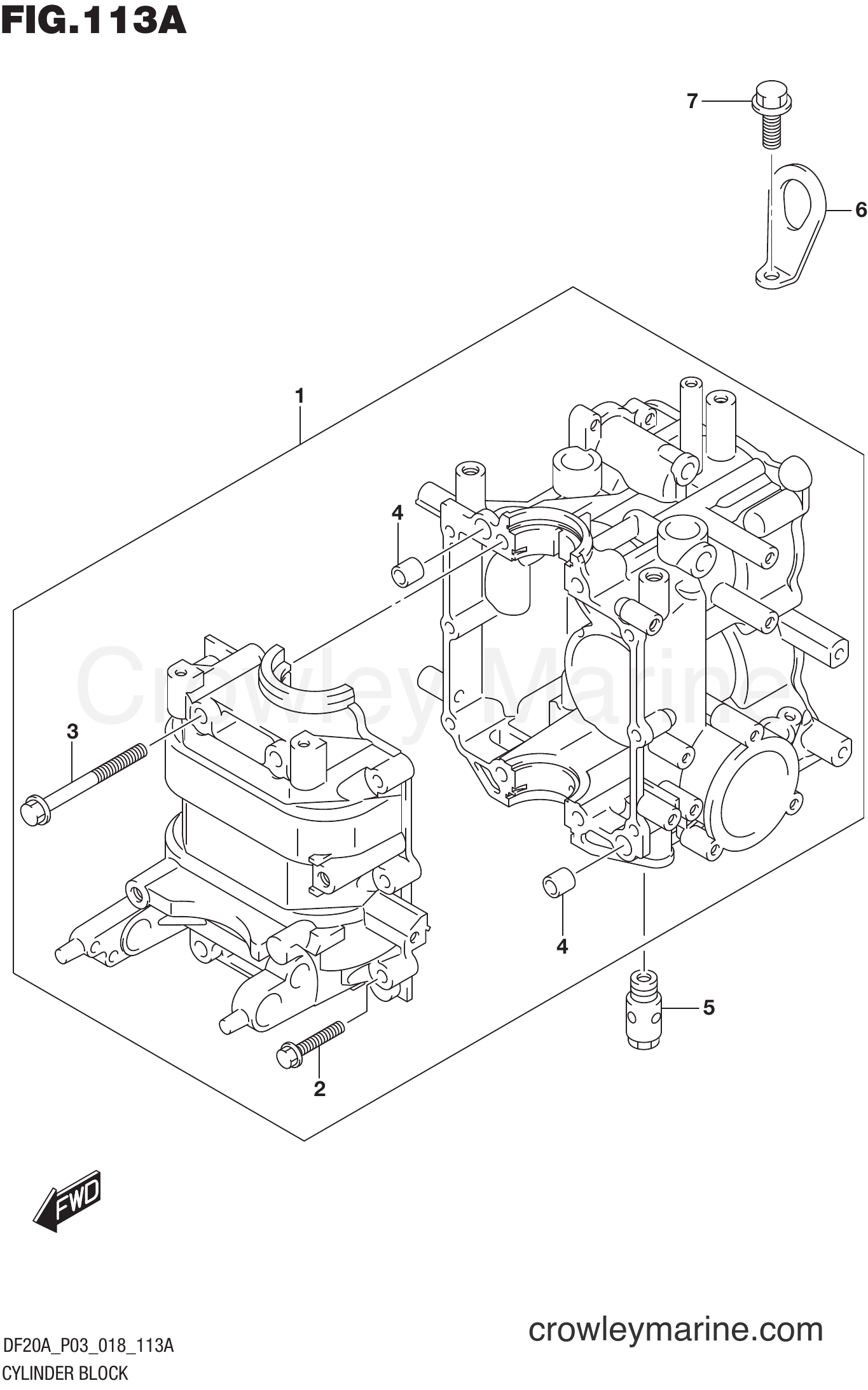 Suzuki Marine DF15A 810001~ - CYLINDER BLOCK