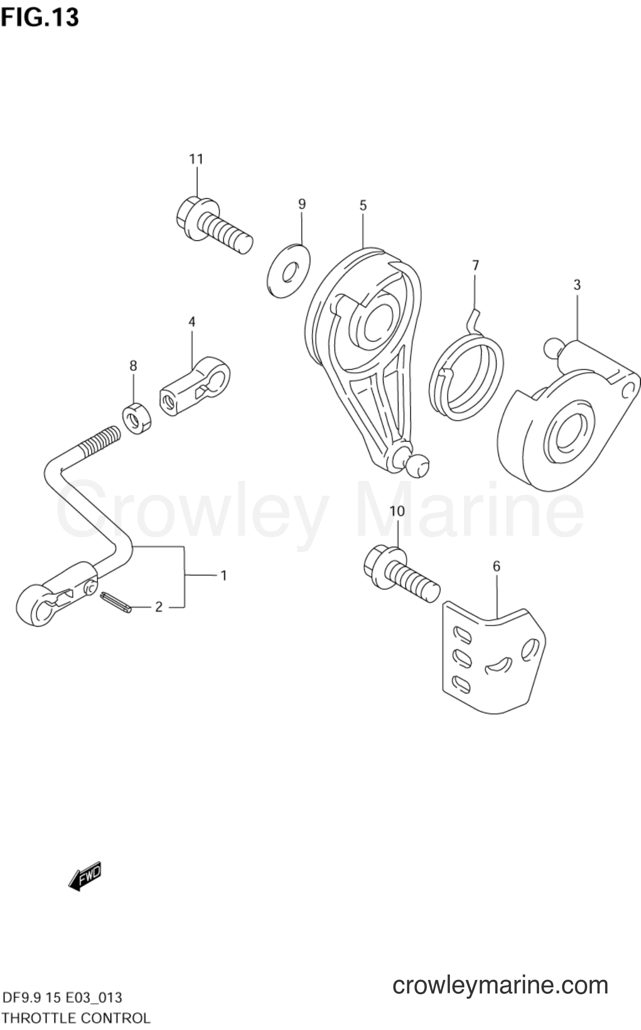 Suzuki Marine DF9.9 - THROTTLE CONTROL