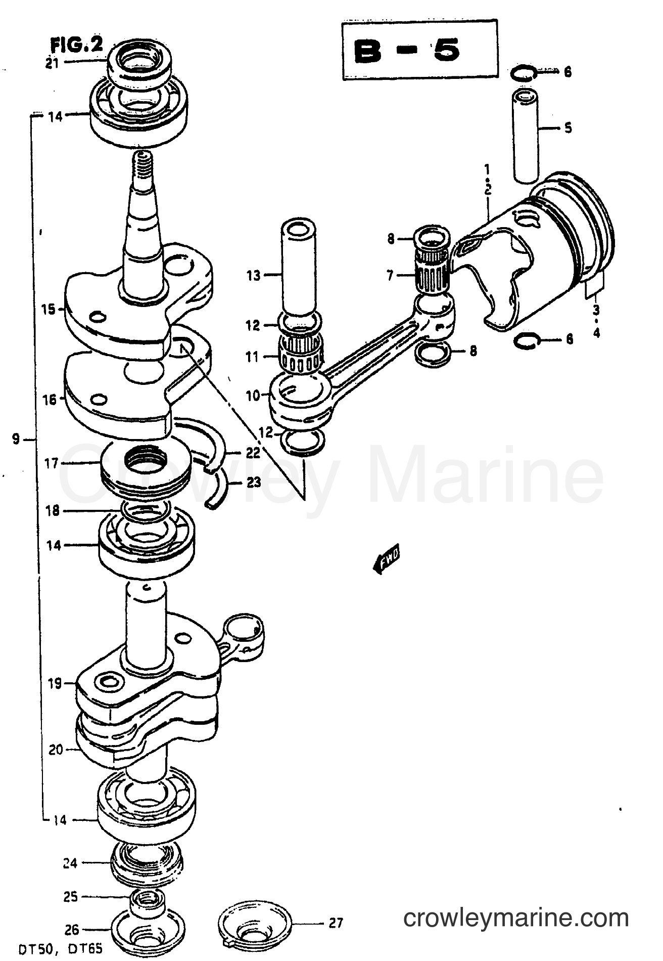 Suzuki Marine DT65 - CRANKSHAFT