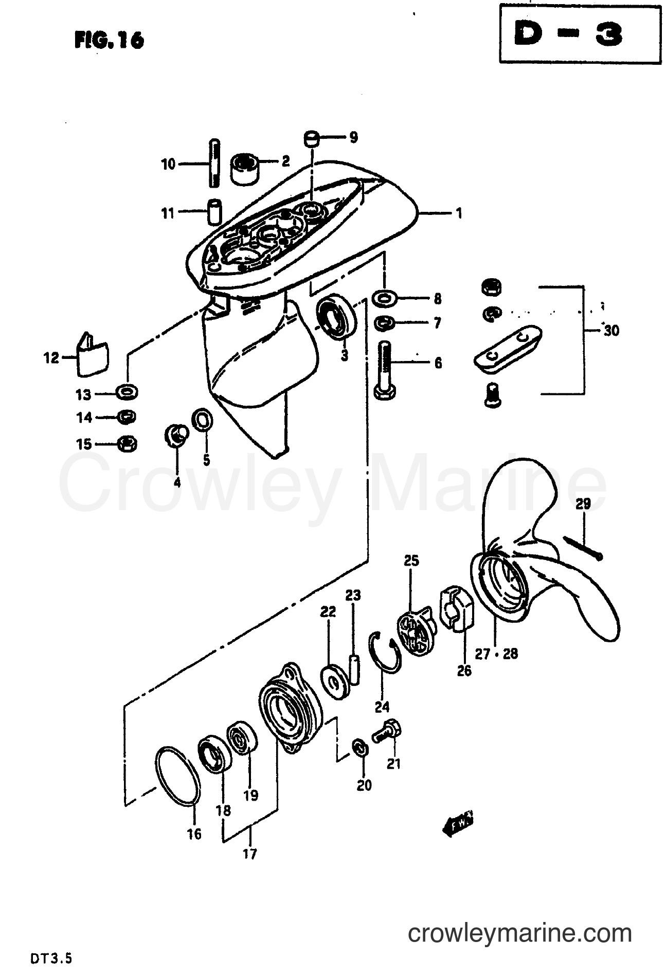 Suzuki Marine DT3.5 - GEAR CASE