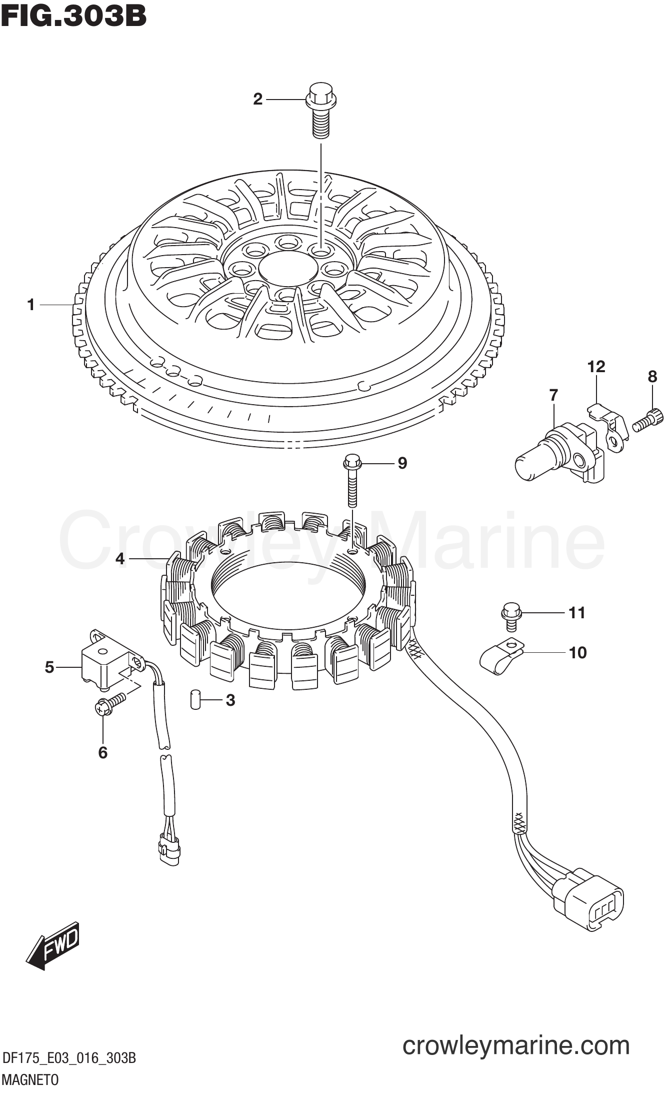 Suzuki Marine DF175T 610001~ - MAGNETO (DF150TG E03)