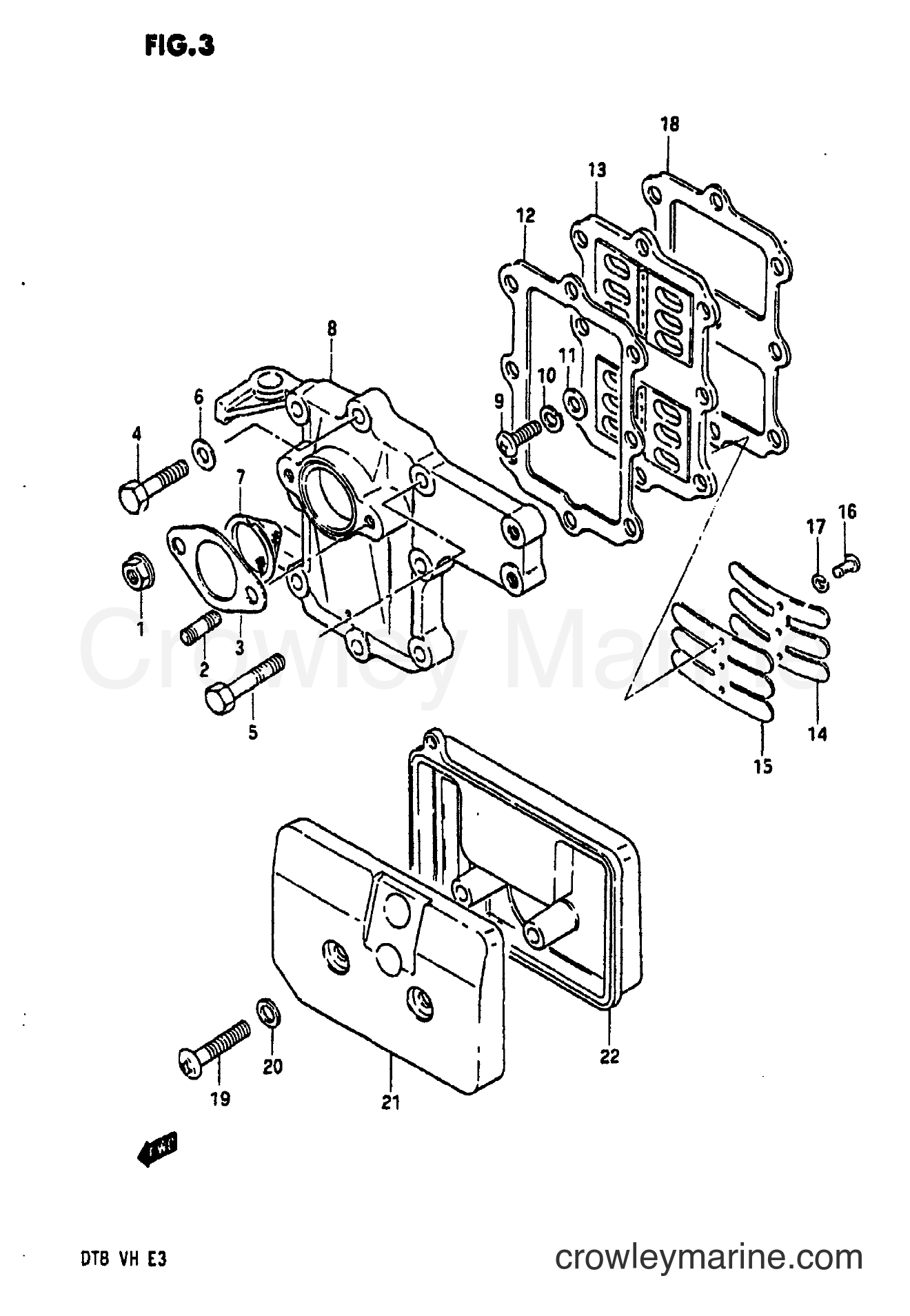 Suzuki Marine DT8 - REED VALVE