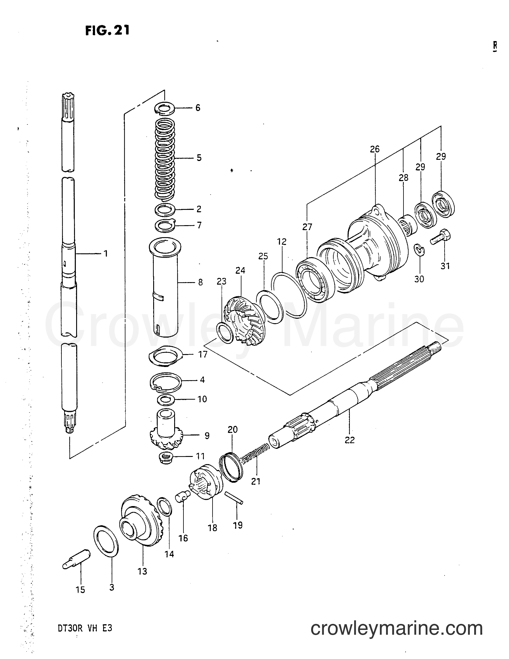 Suzuki Marine DT30 - TRANSMISSION