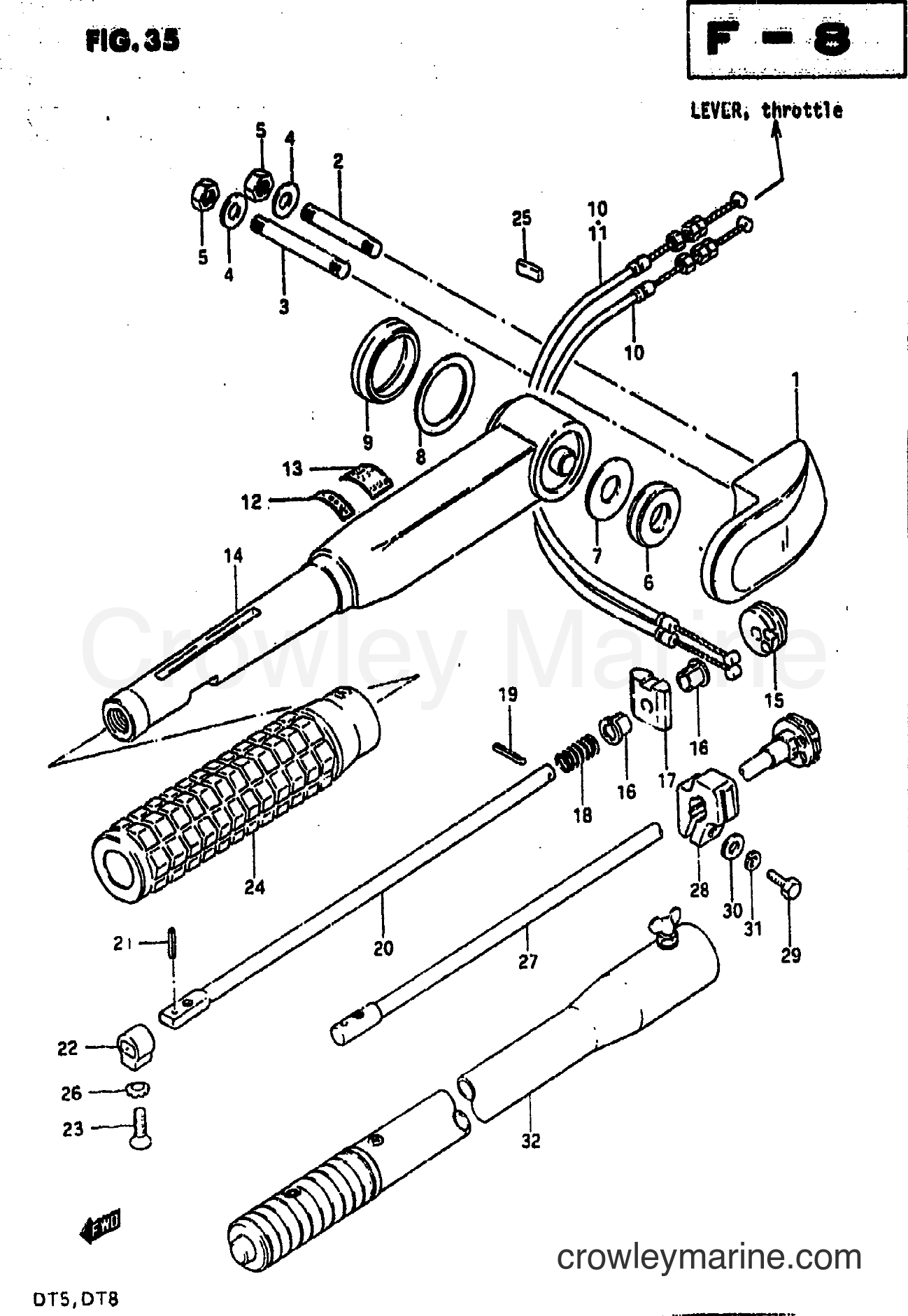 Suzuki Marine DT5 - HANDLE