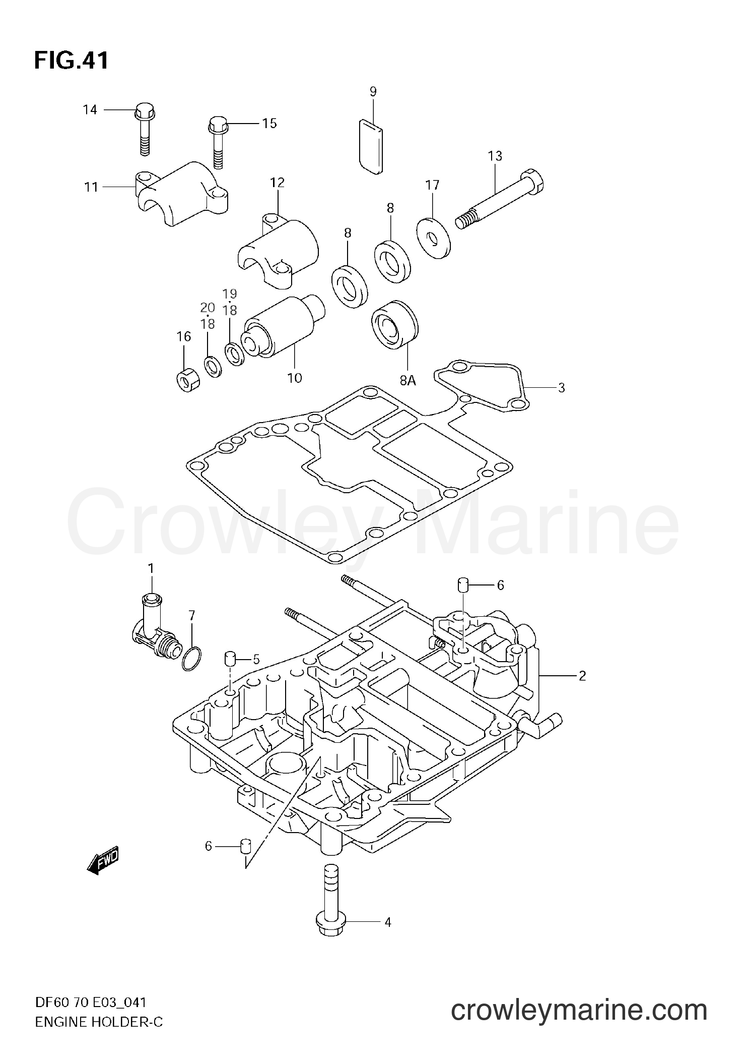 Suzuki Marine DF70 - ENGINE HOLDER